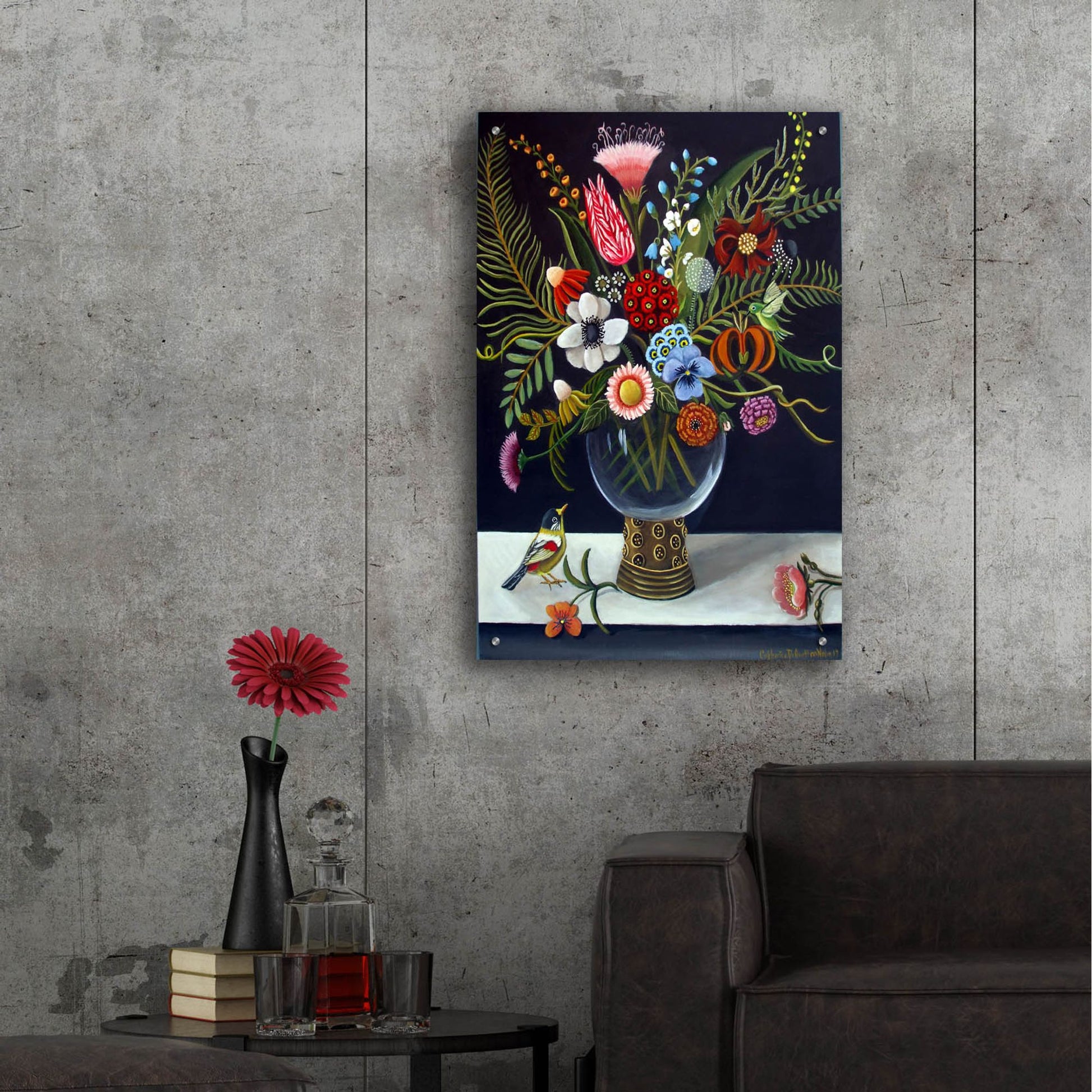 Epic Art 'Floral Best' by Catherine A Nolin, Acrylic Glass Wall Art,24x36