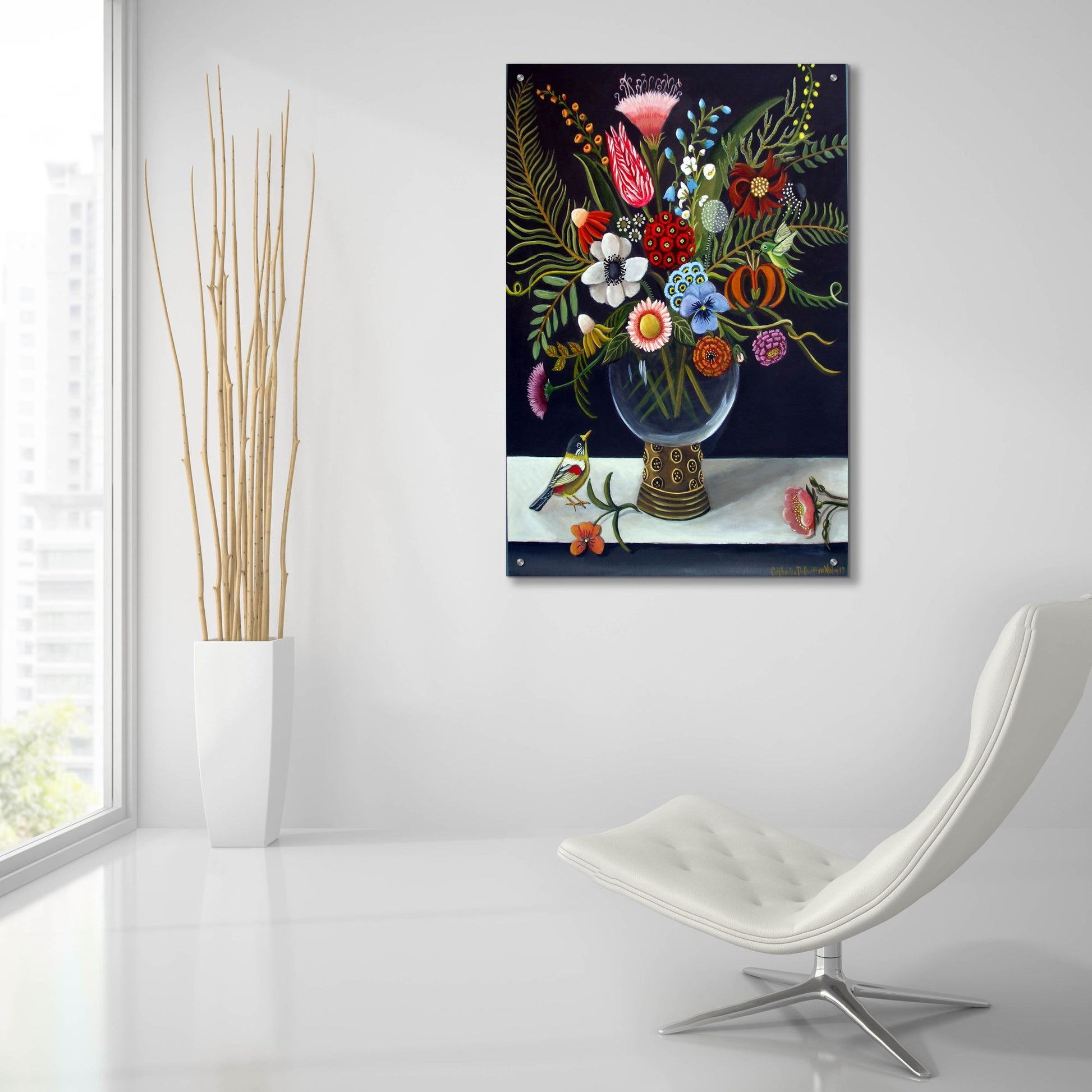 Epic Art 'Floral Best' by Catherine A Nolin, Acrylic Glass Wall Art,24x36