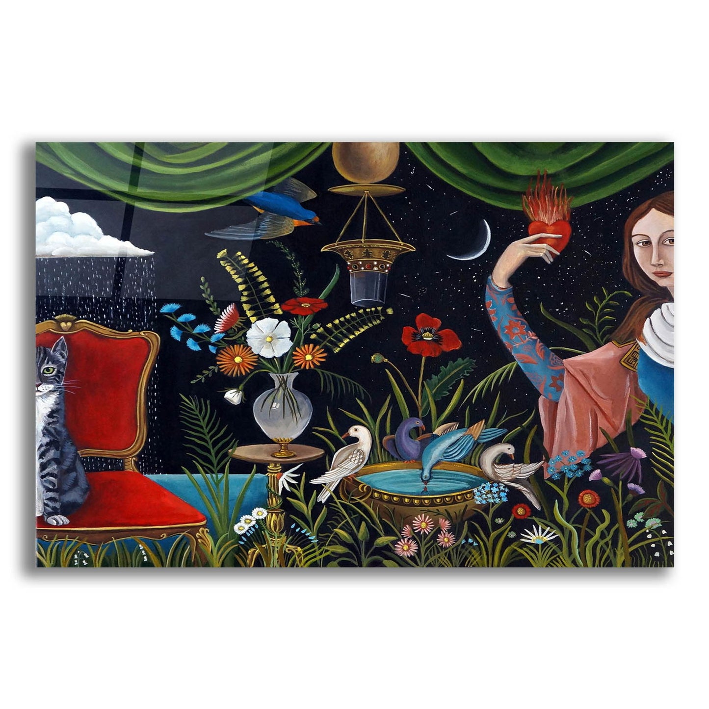 Epic Art 'Katrinas World' by Catherine A Nolin, Acrylic Glass Wall Art,16x12