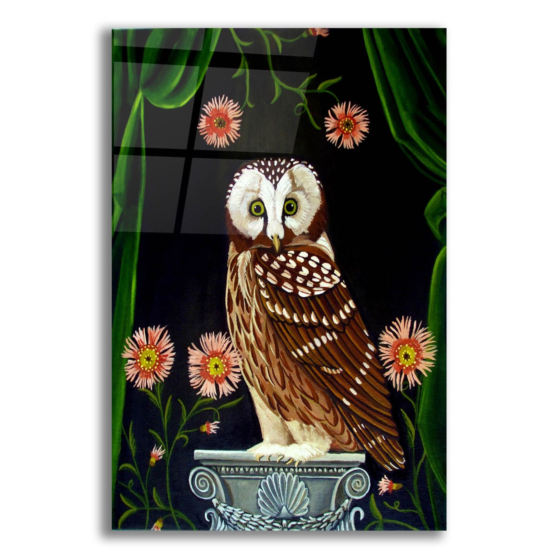 Epic Art 'Owl Guardian Print' by Catherine A Nolin, Acrylic Glass Wall Art