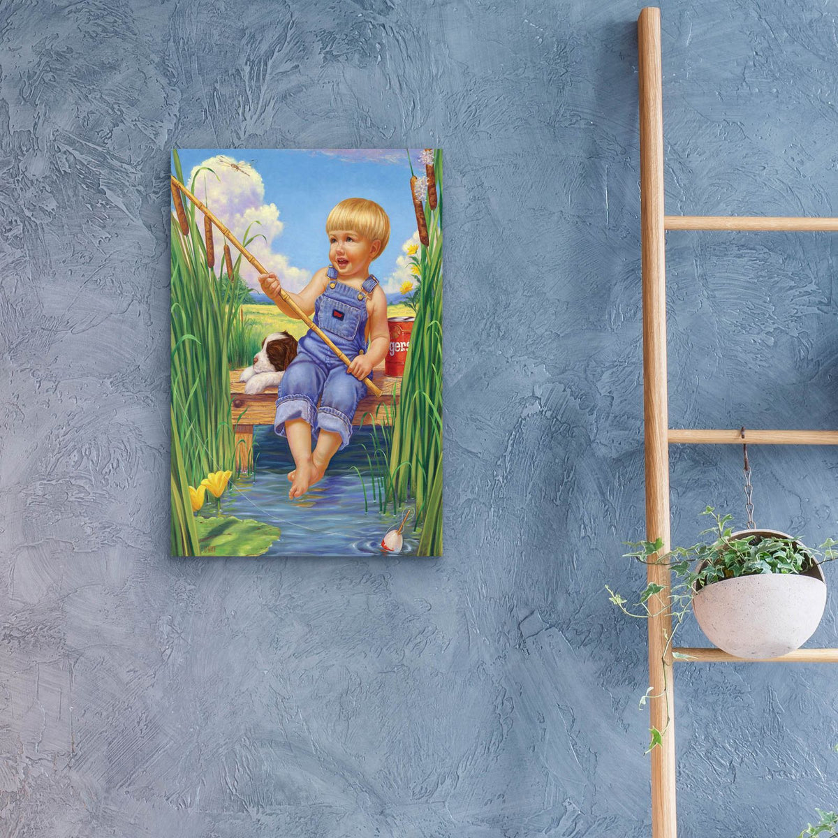 Fishin by Christopher Nick - 16x24 acrylic wall art in a room