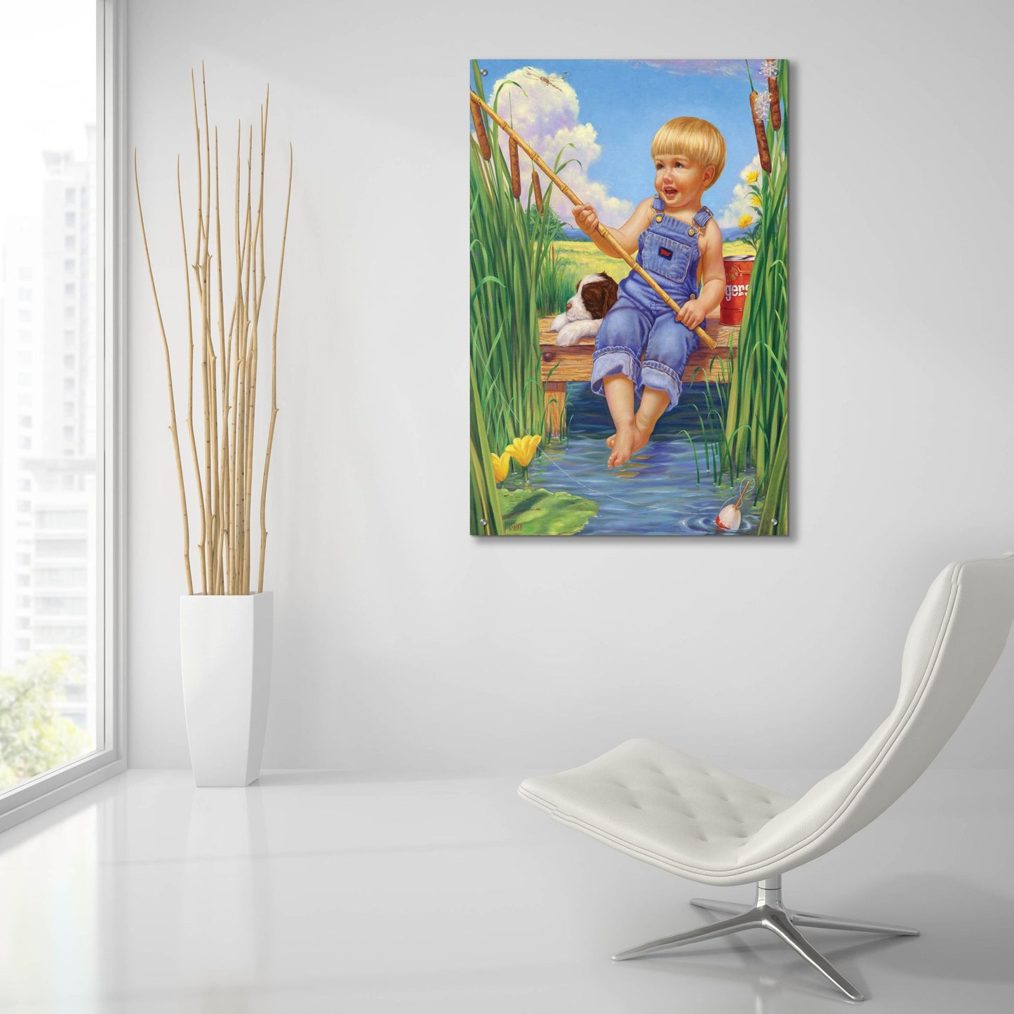 Epic Art 'Fishin' by Christopher Nick, Acrylic Glass Wall Art,24x36