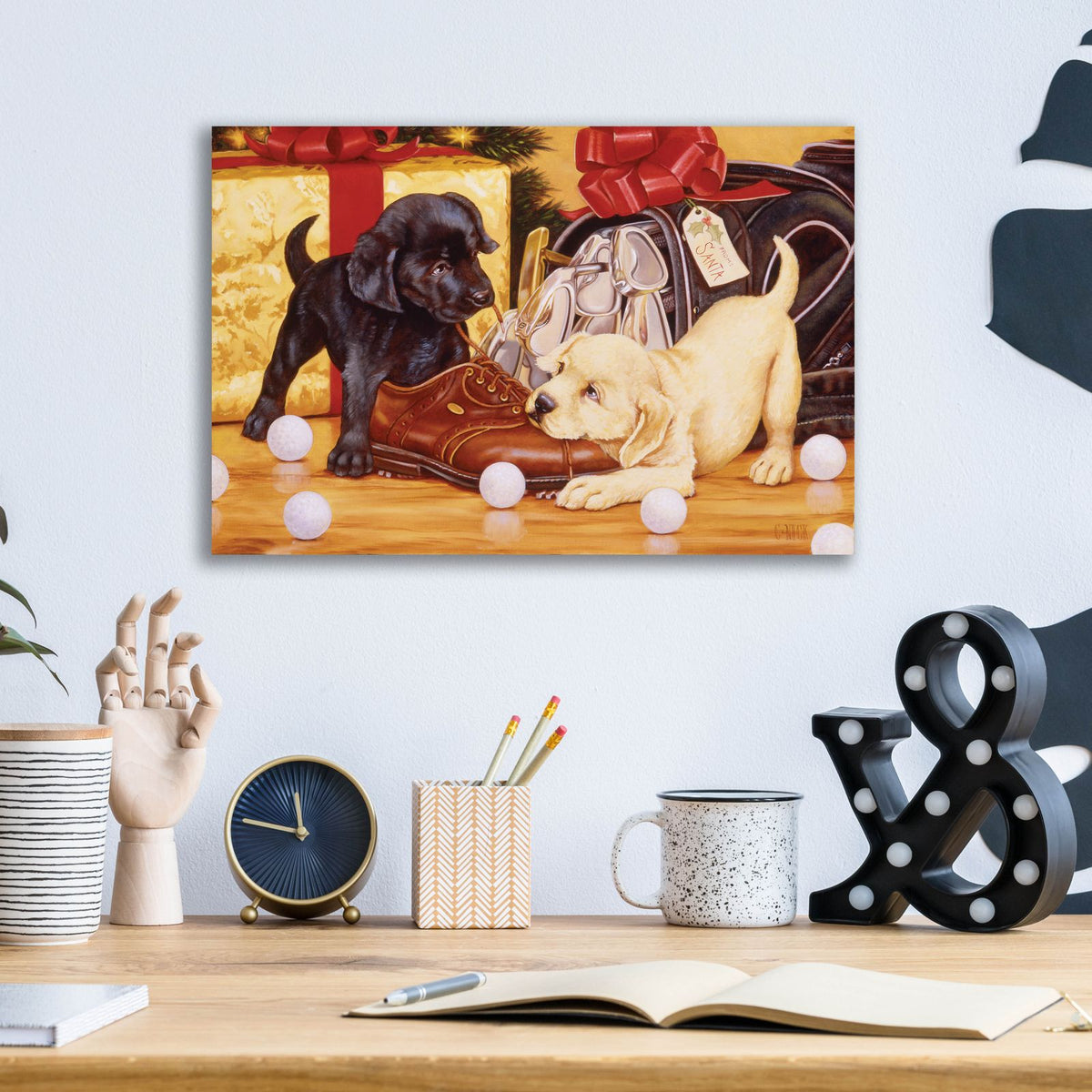 Lab Golf by Christopher Nick - 16x12 acrylic wall art in a room