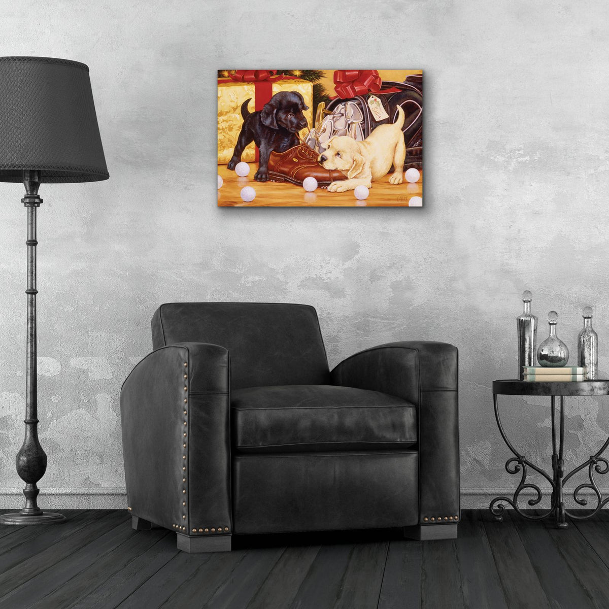 Lab Golf by Christopher Nick - 24x16 acrylic wall art in a room