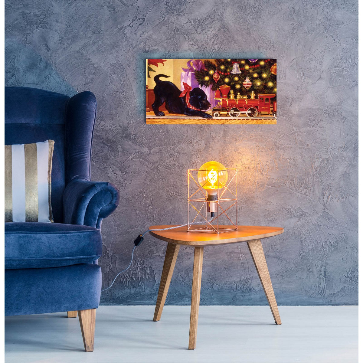 Lab XMAS by Christopher Nick - 24x12 acrylic wall art in a room