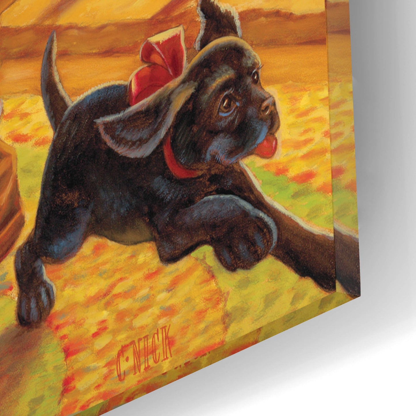 Epic Art 'Santa Pups' by Christopher Nick, Acrylic Glass Wall Art,12x16