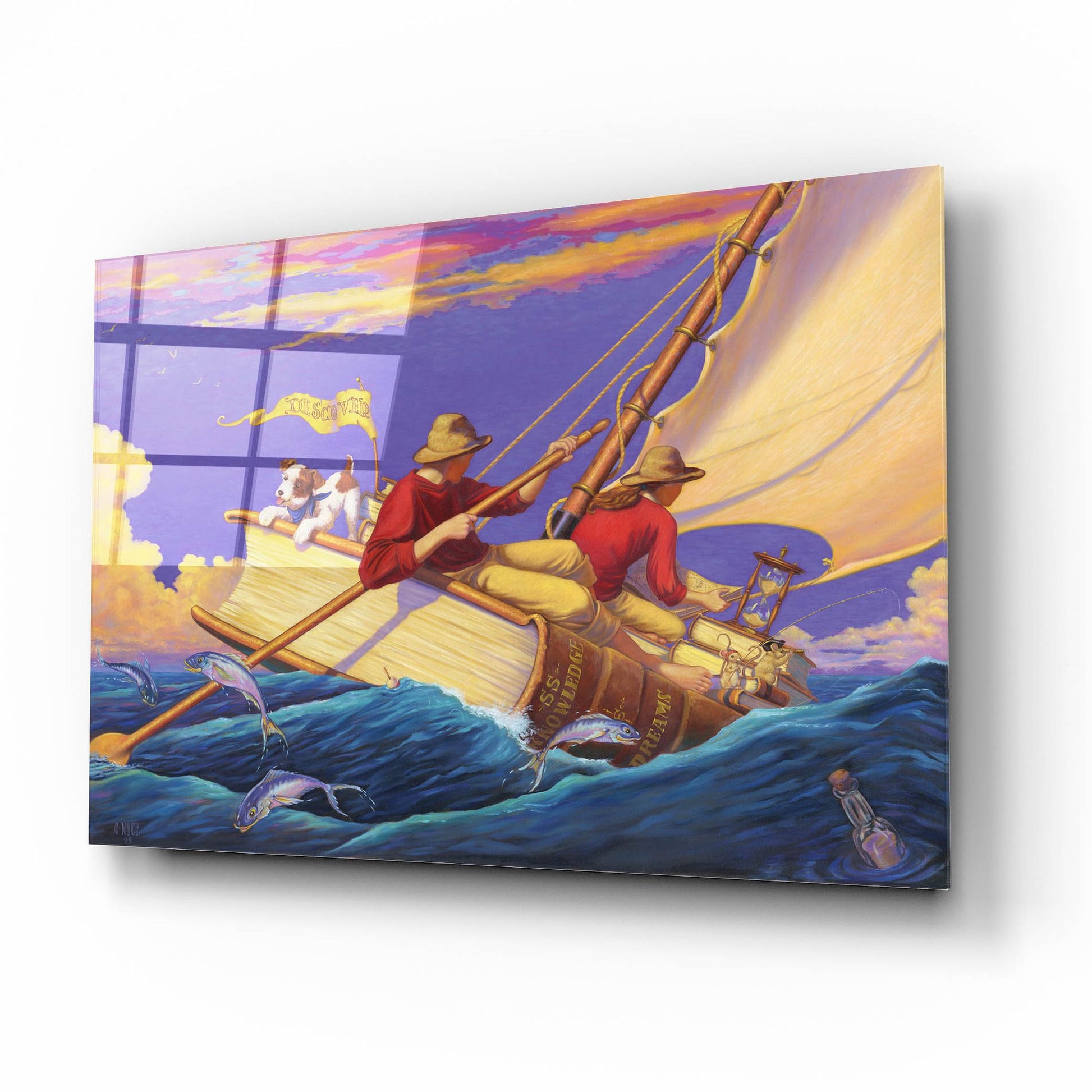 Epic Art 'Set Sail' by Christopher Nick, Acrylic Glass Wall Art,16x12