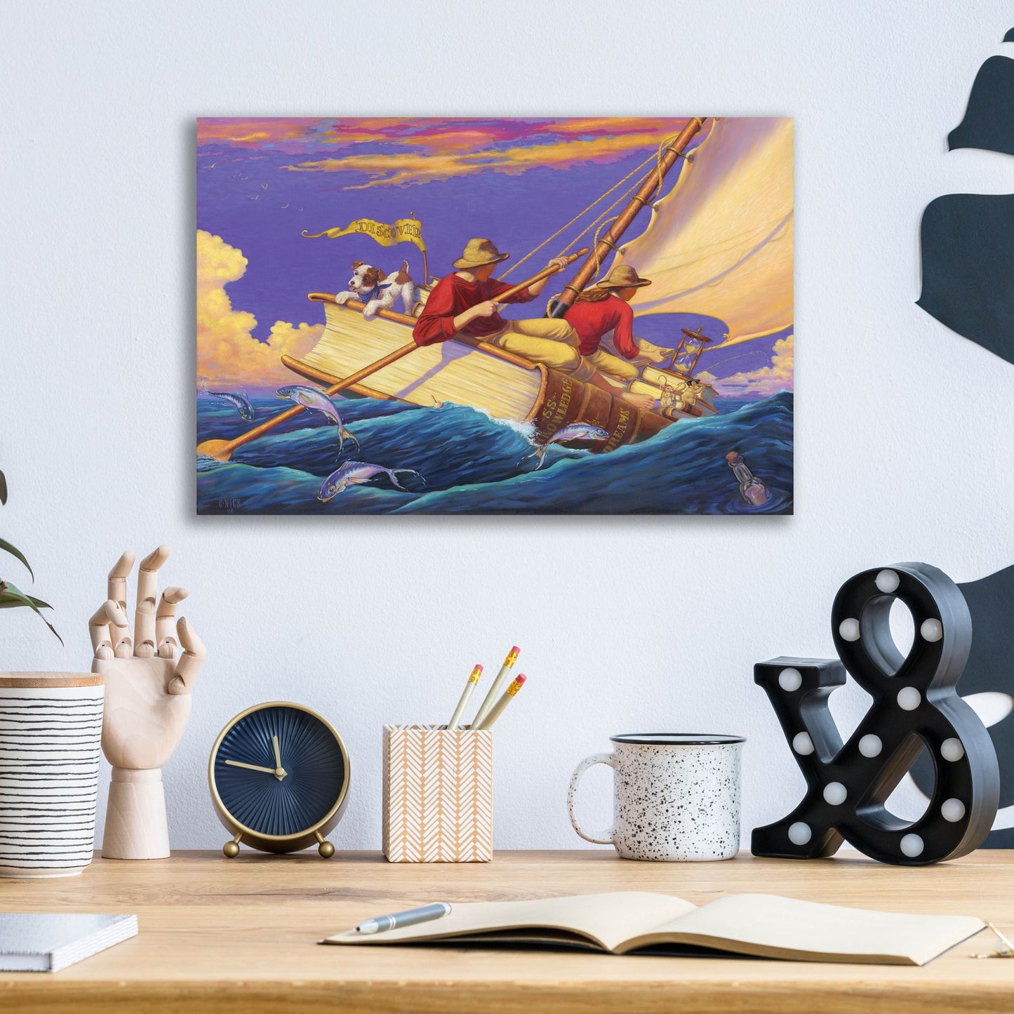 Epic Art 'Set Sail' by Christopher Nick, Acrylic Glass Wall Art,16x12