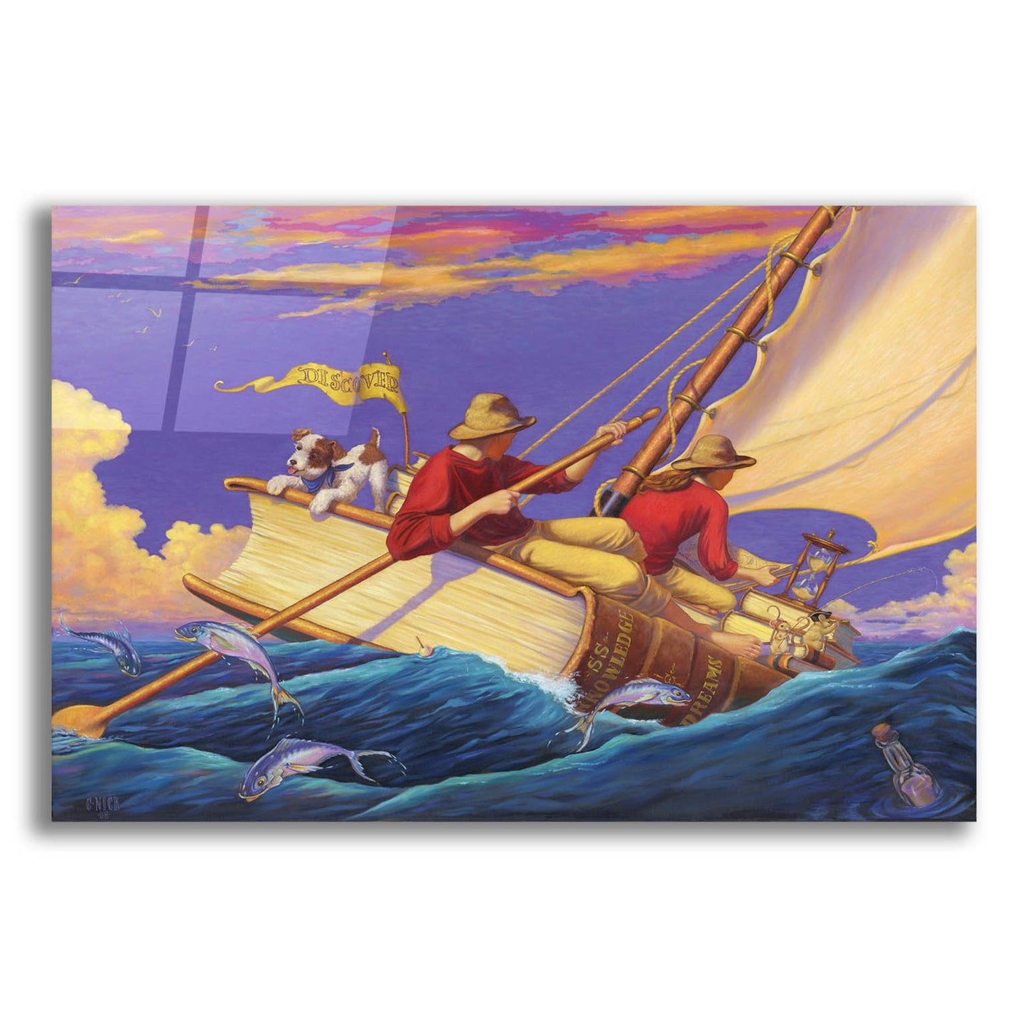 Epic Art 'Set Sail' by Christopher Nick, Acrylic Glass Wall Art,16x12