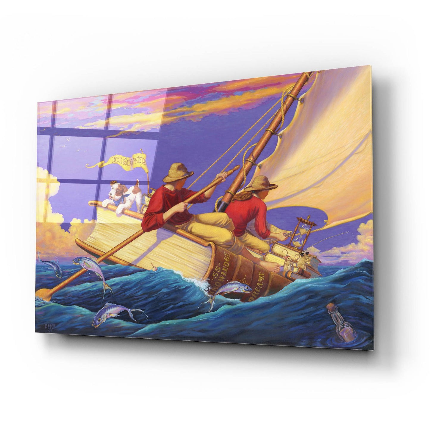 Epic Art 'Set Sail' by Christopher Nick, Acrylic Glass Wall Art,24x16