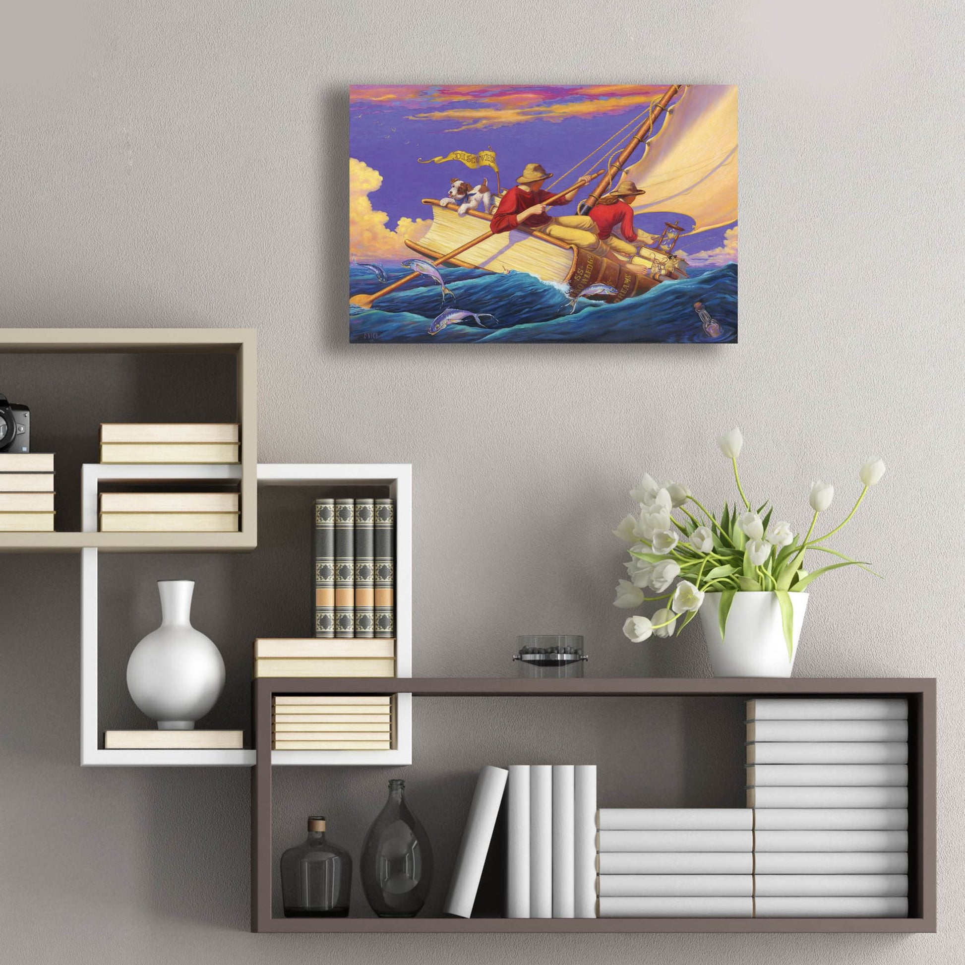 Epic Art 'Set Sail' by Christopher Nick, Acrylic Glass Wall Art,24x16