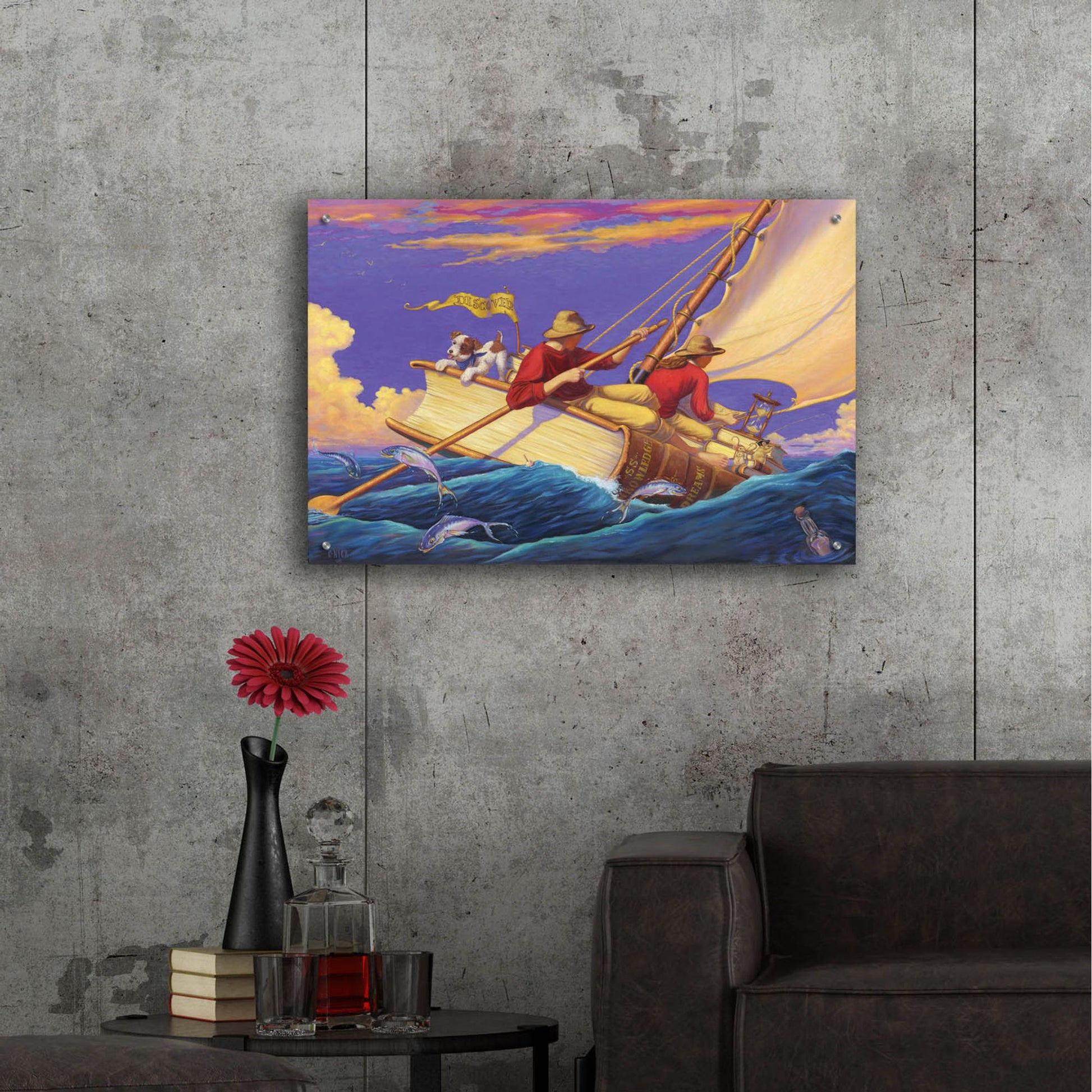 Epic Art 'Set Sail' by Christopher Nick, Acrylic Glass Wall Art,36x24