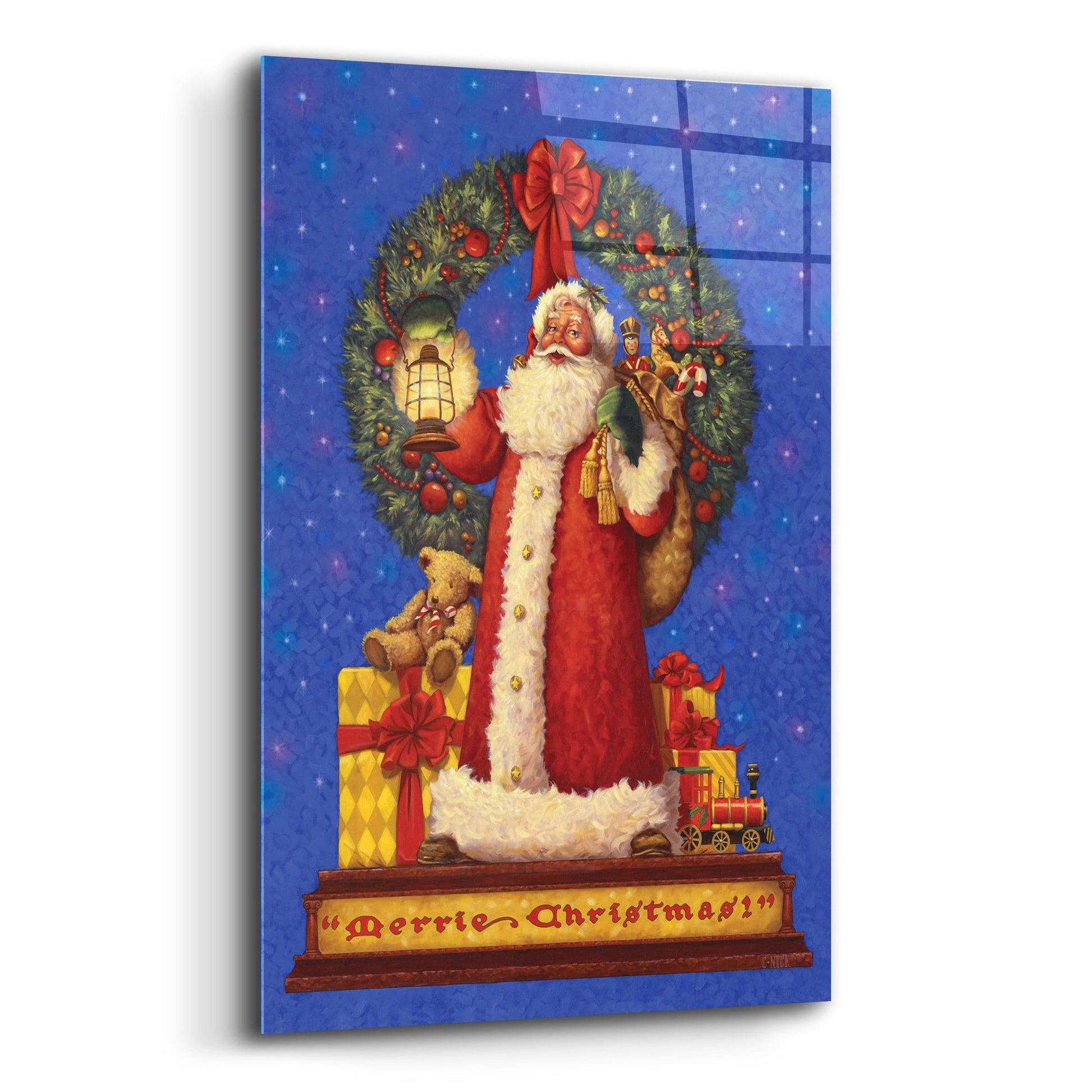 Epic Art 'Victorian Santa' by Christopher Nick, Acrylic Glass Wall Art,12x16