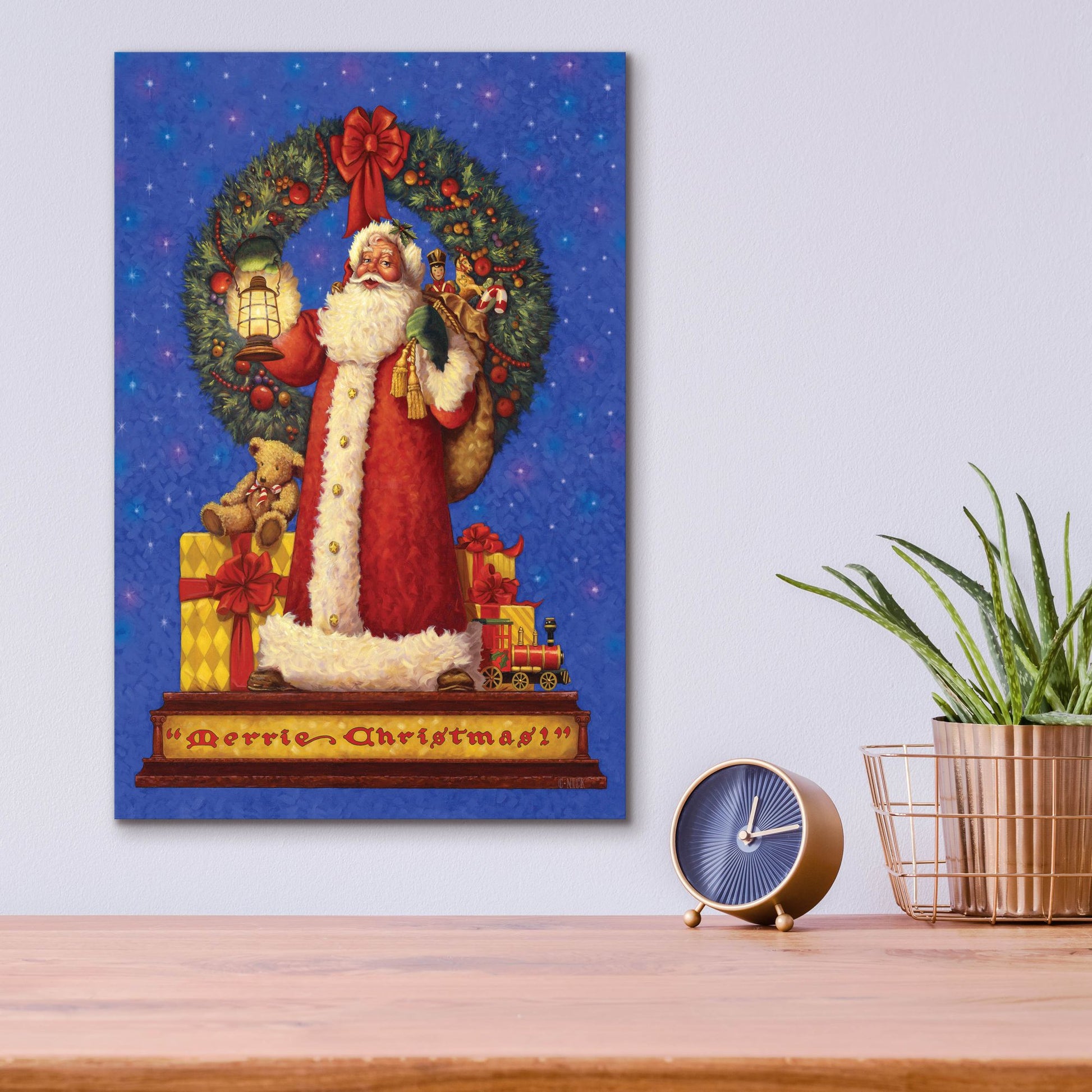 Epic Art 'Victorian Santa' by Christopher Nick, Acrylic Glass Wall Art,12x16