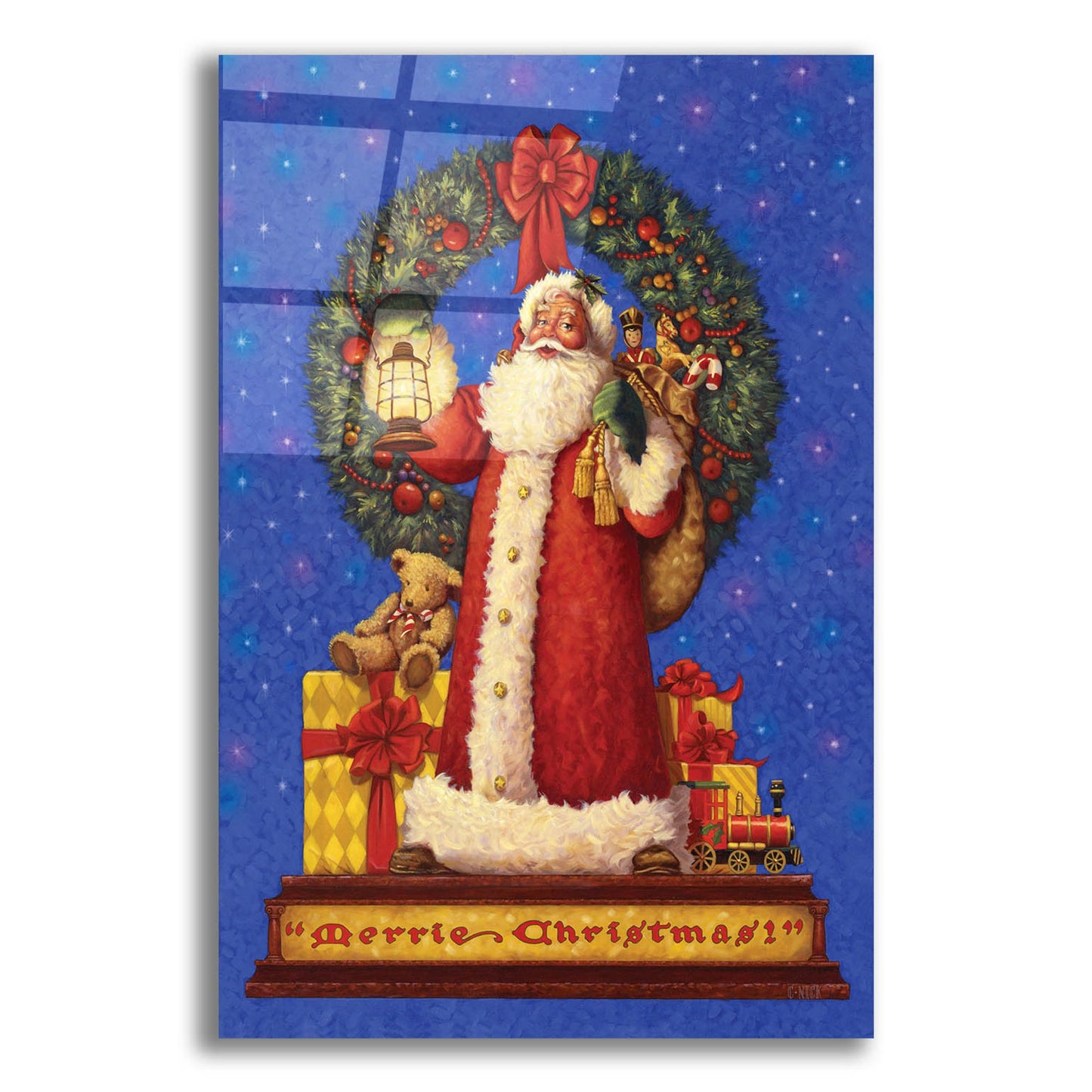 Epic Art 'Victorian Santa' by Christopher Nick, Acrylic Glass Wall Art,12x16