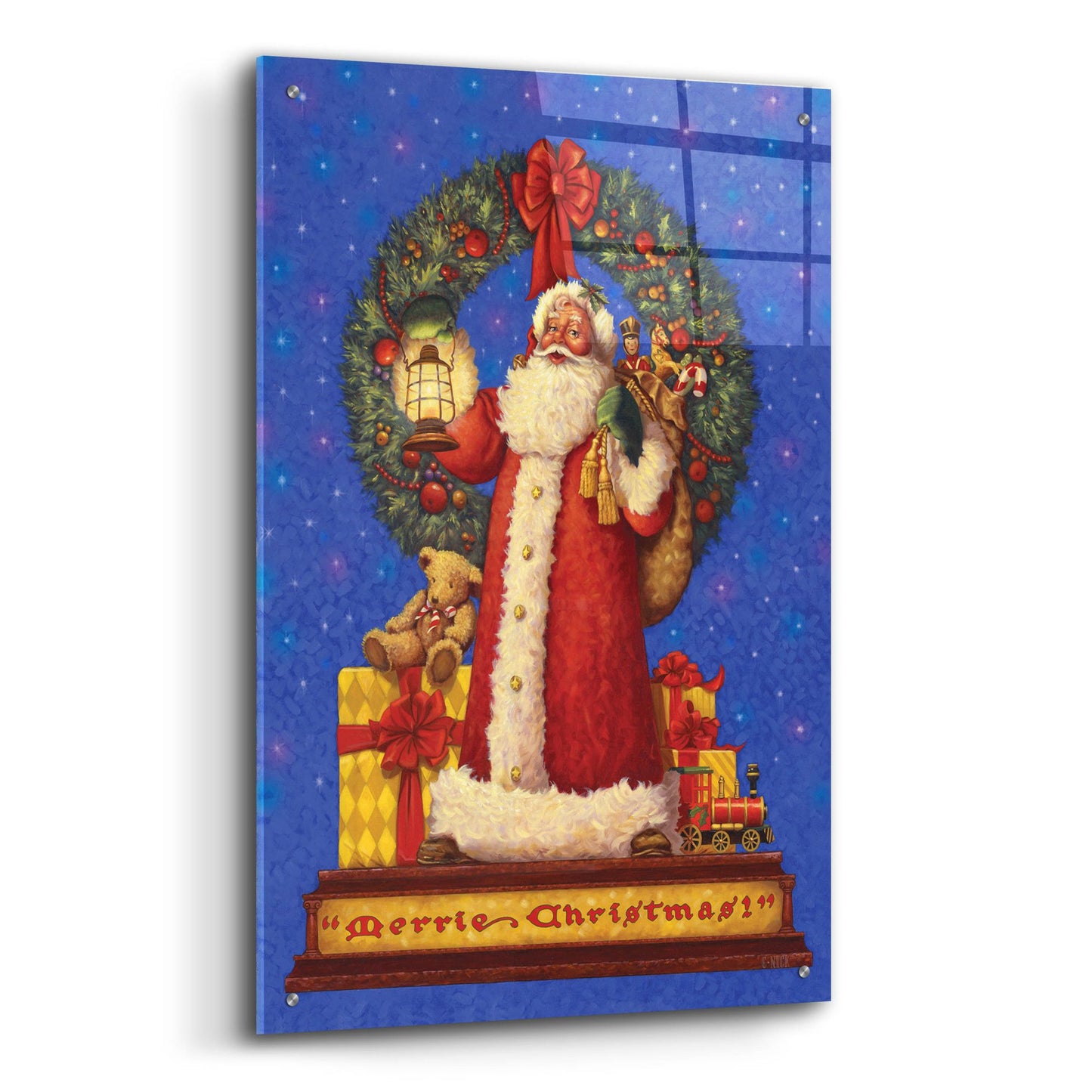 Epic Art 'Victorian Santa' by Christopher Nick, Acrylic Glass Wall Art,24x36