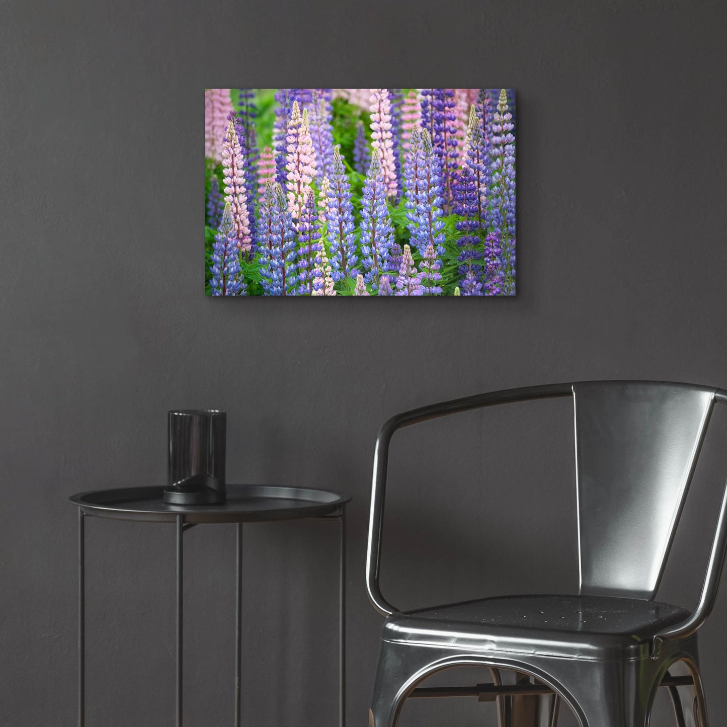 Epic Art 'Blue Pink Lupine Field' by Cora Niele, Acrylic Glass Wall Art,24x16