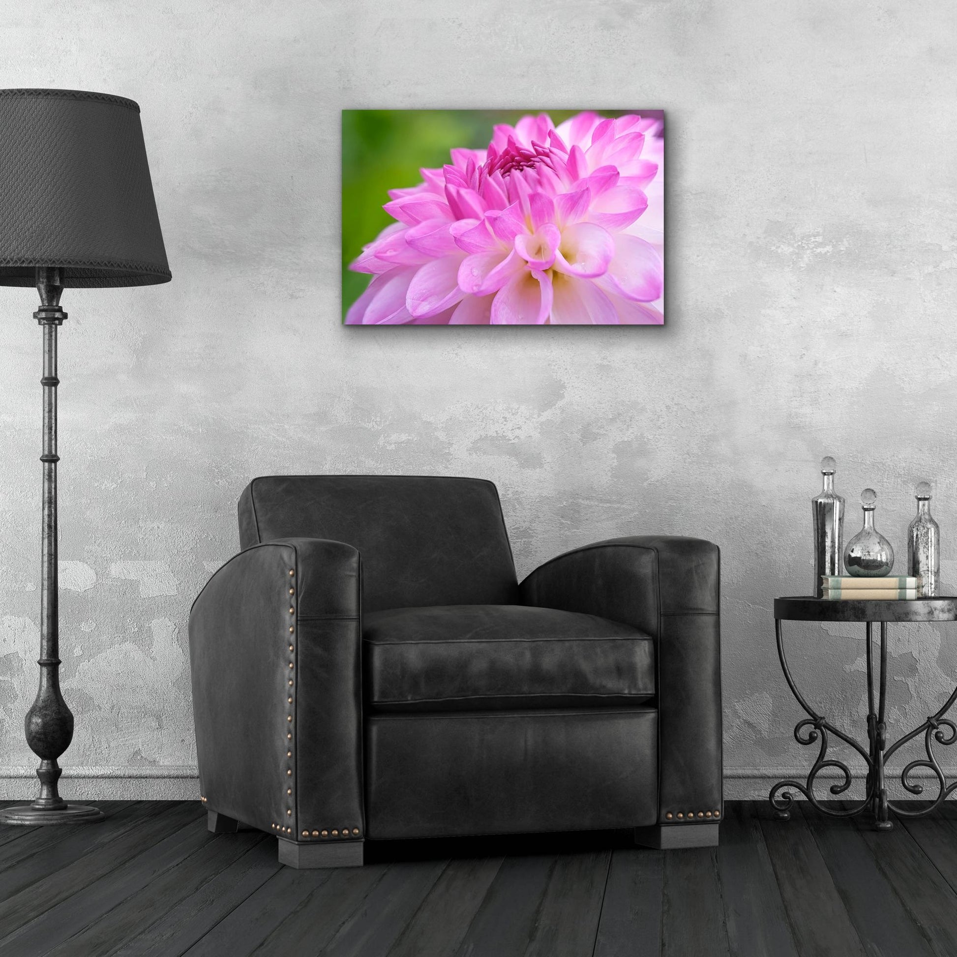 Epic Art 'Cerise Pink Dahlia' by Cora Niele, Acrylic Glass Wall Art,24x16