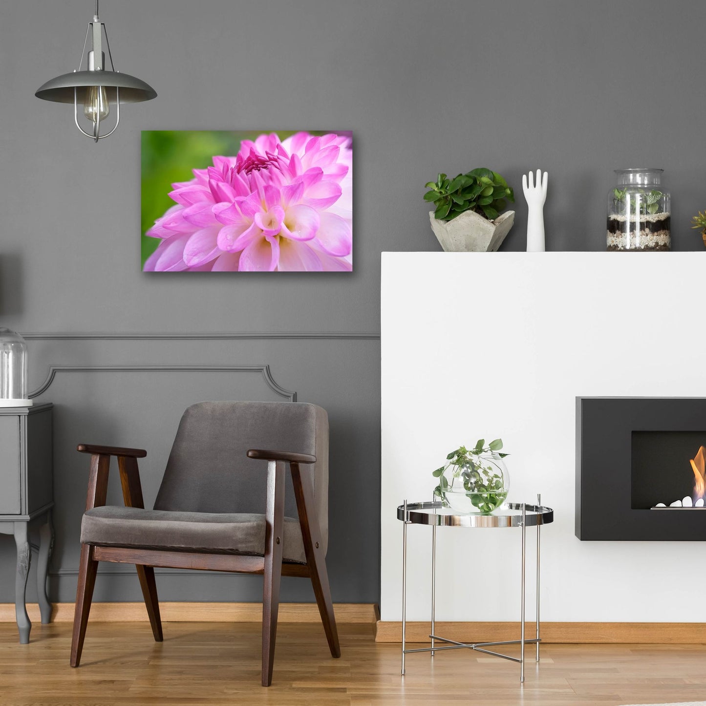 Epic Art 'Cerise Pink Dahlia' by Cora Niele, Acrylic Glass Wall Art,24x16