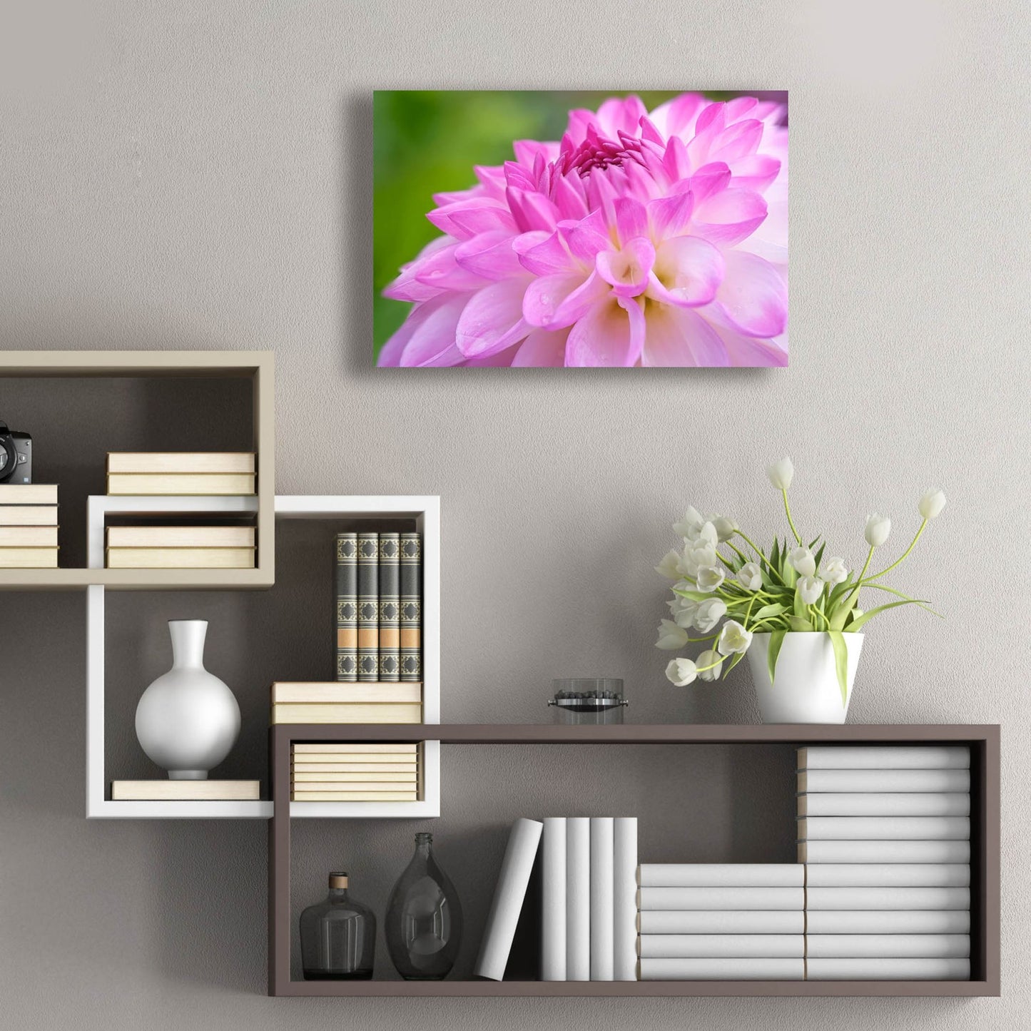 Epic Art 'Cerise Pink Dahlia' by Cora Niele, Acrylic Glass Wall Art,24x16