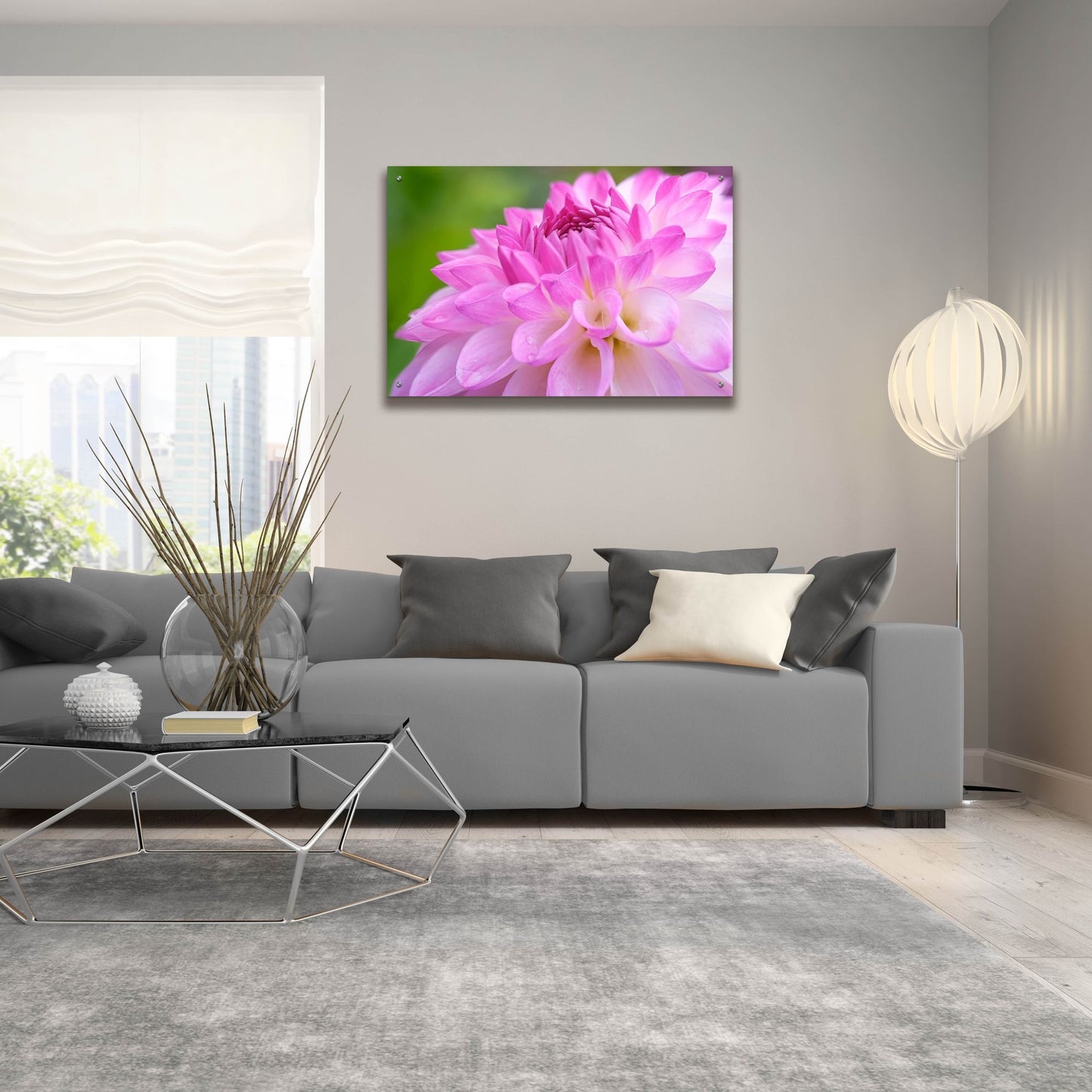 Epic Art 'Cerise Pink Dahlia' by Cora Niele, Acrylic Glass Wall Art,36x24