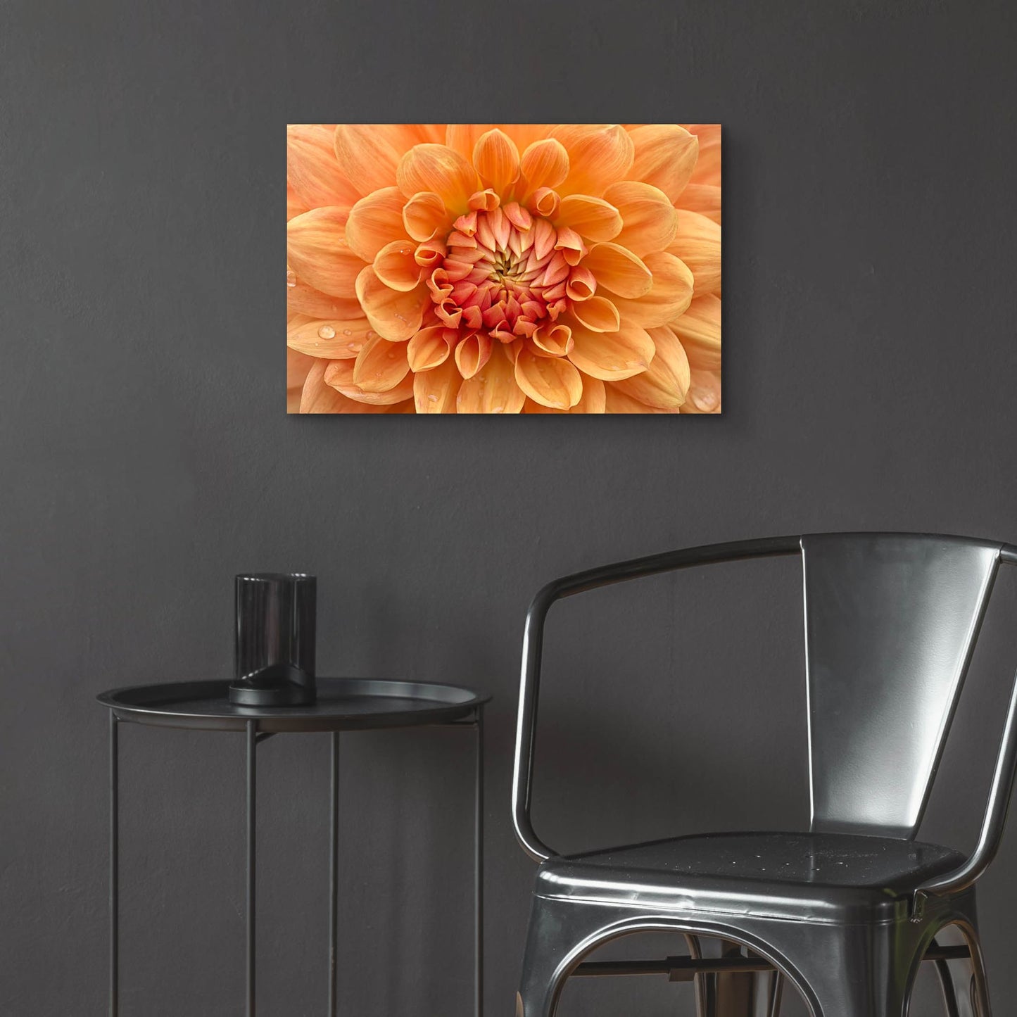 Epic Art 'Orange Dahlia' by Cora Niele, Acrylic Glass Wall Art,24x16