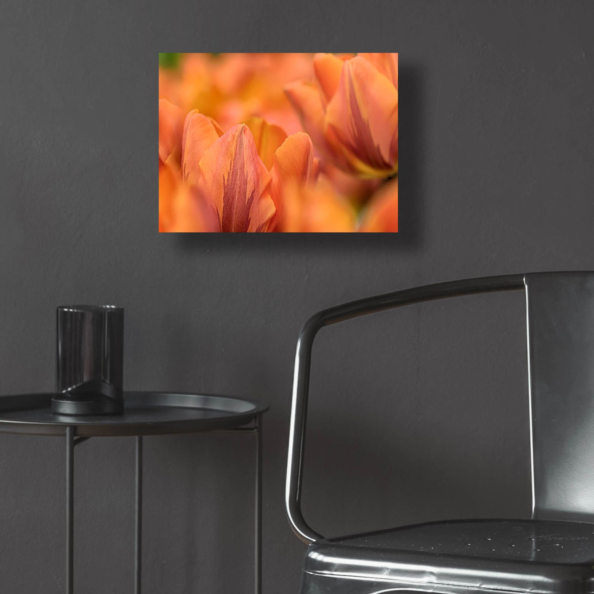 Epic Art 'Orange Tulips' by Cora Niele, Acrylic Glass Wall Art,16x12