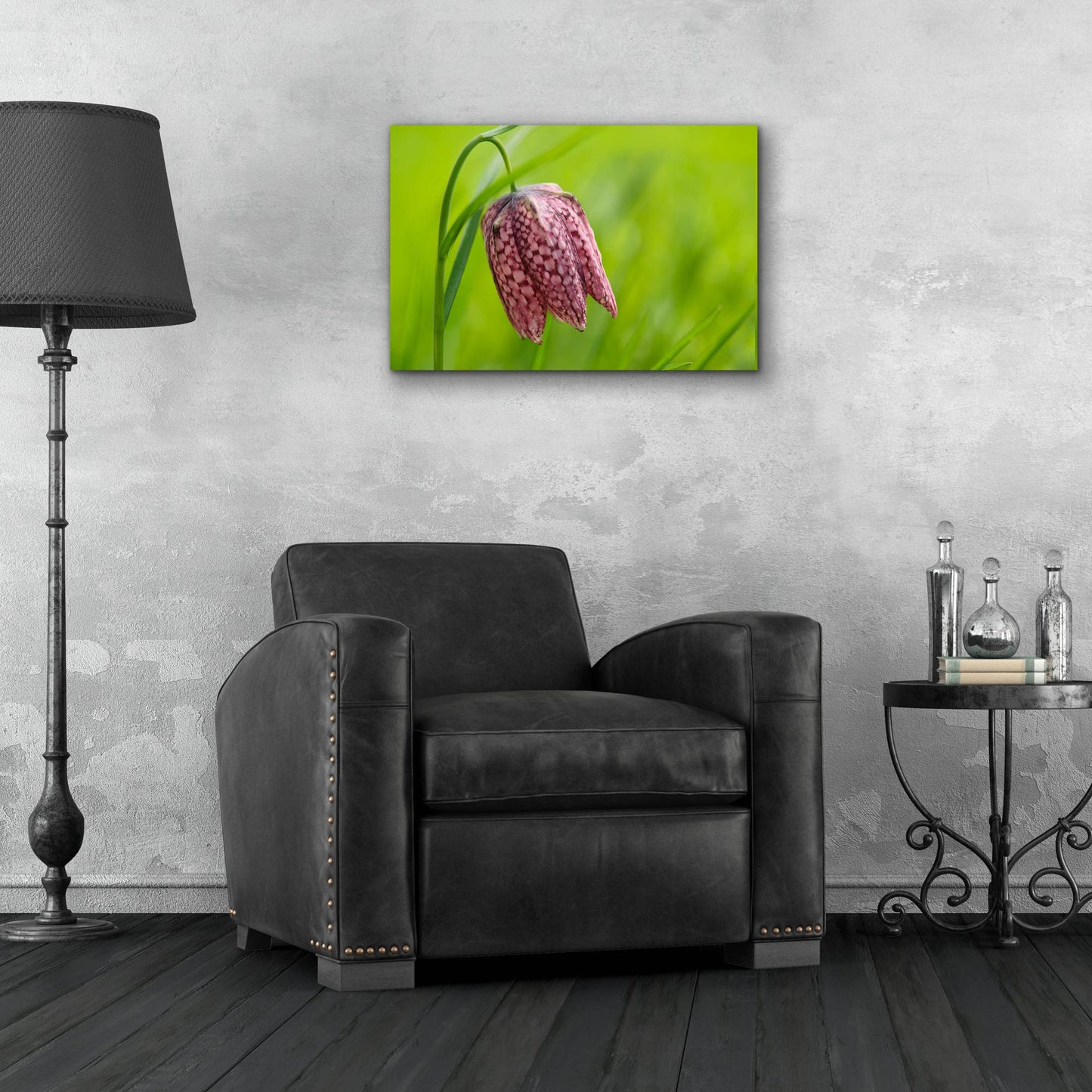 Epic Art 'Snake's Head Fritillary Flower' by Cora Niele, Acrylic Glass Wall Art,24x16