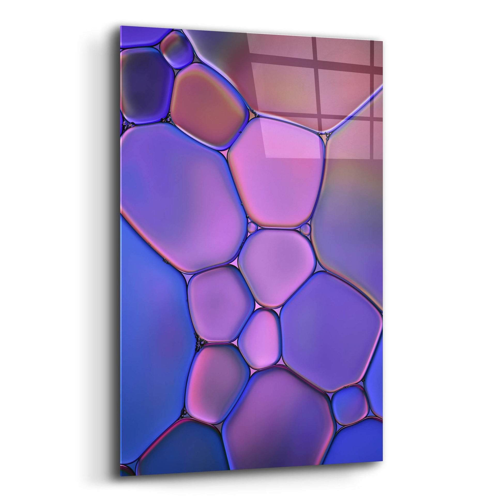 Epic Art 'Purple Stained Glass' by Cora Niele, Acrylic Glass Wall Art,12x16