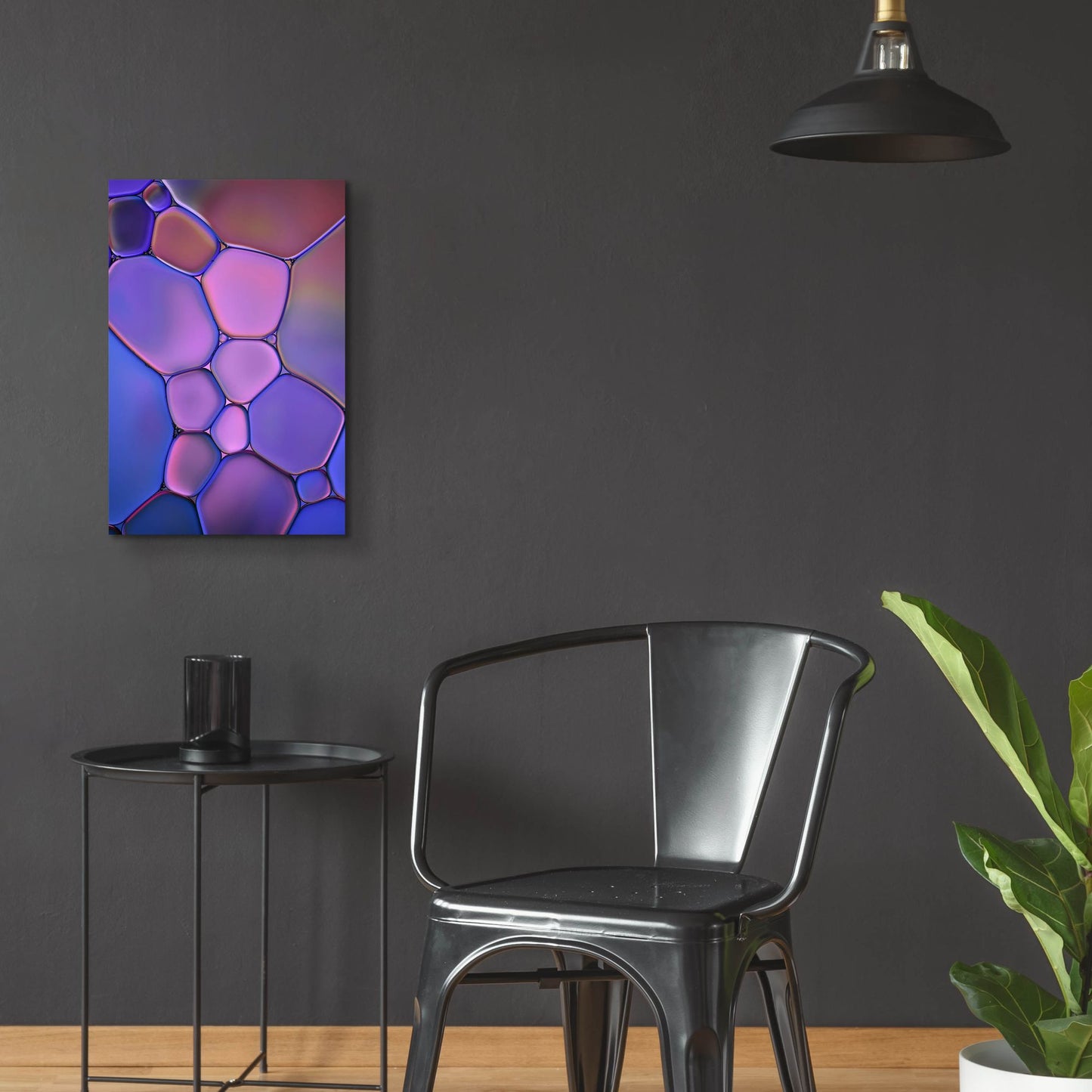 Epic Art 'Purple Stained Glass' by Cora Niele, Acrylic Glass Wall Art,16x24