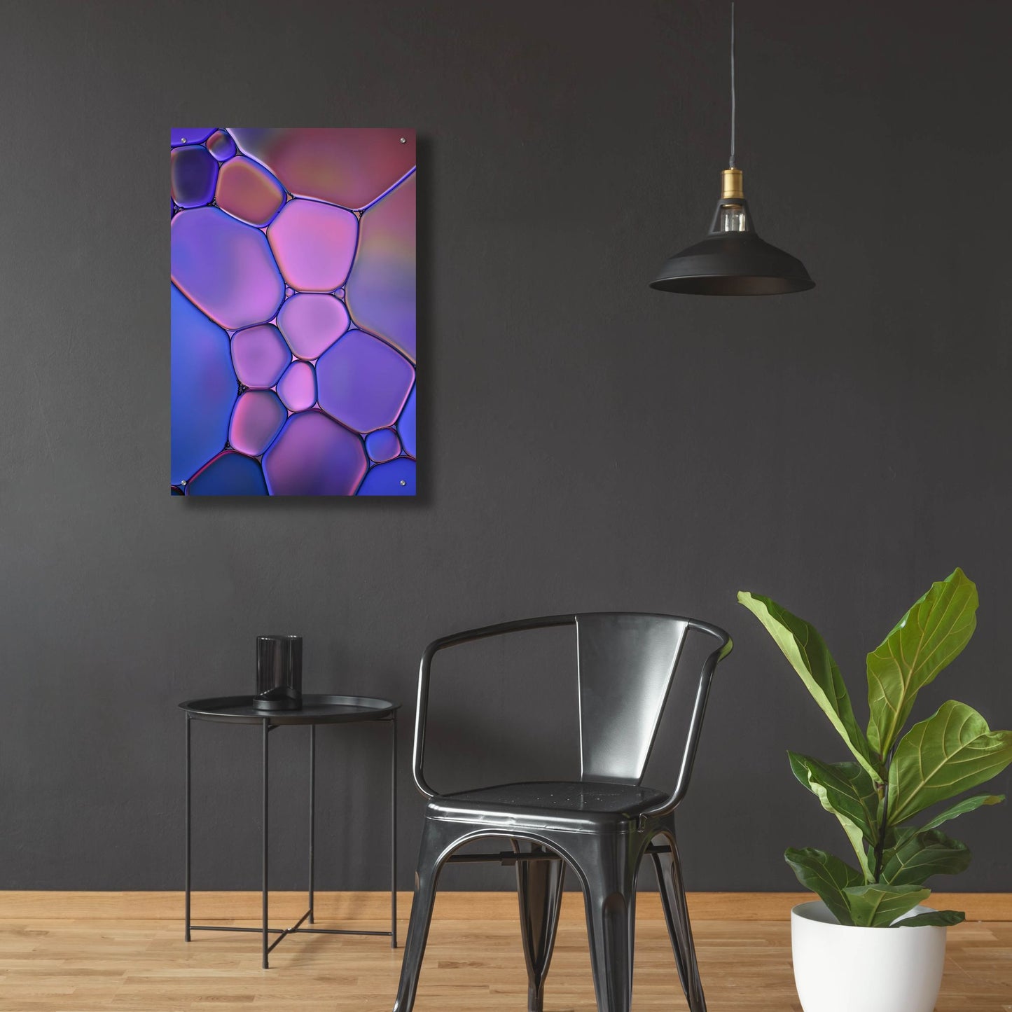 Epic Art 'Purple Stained Glass' by Cora Niele, Acrylic Glass Wall Art,24x36