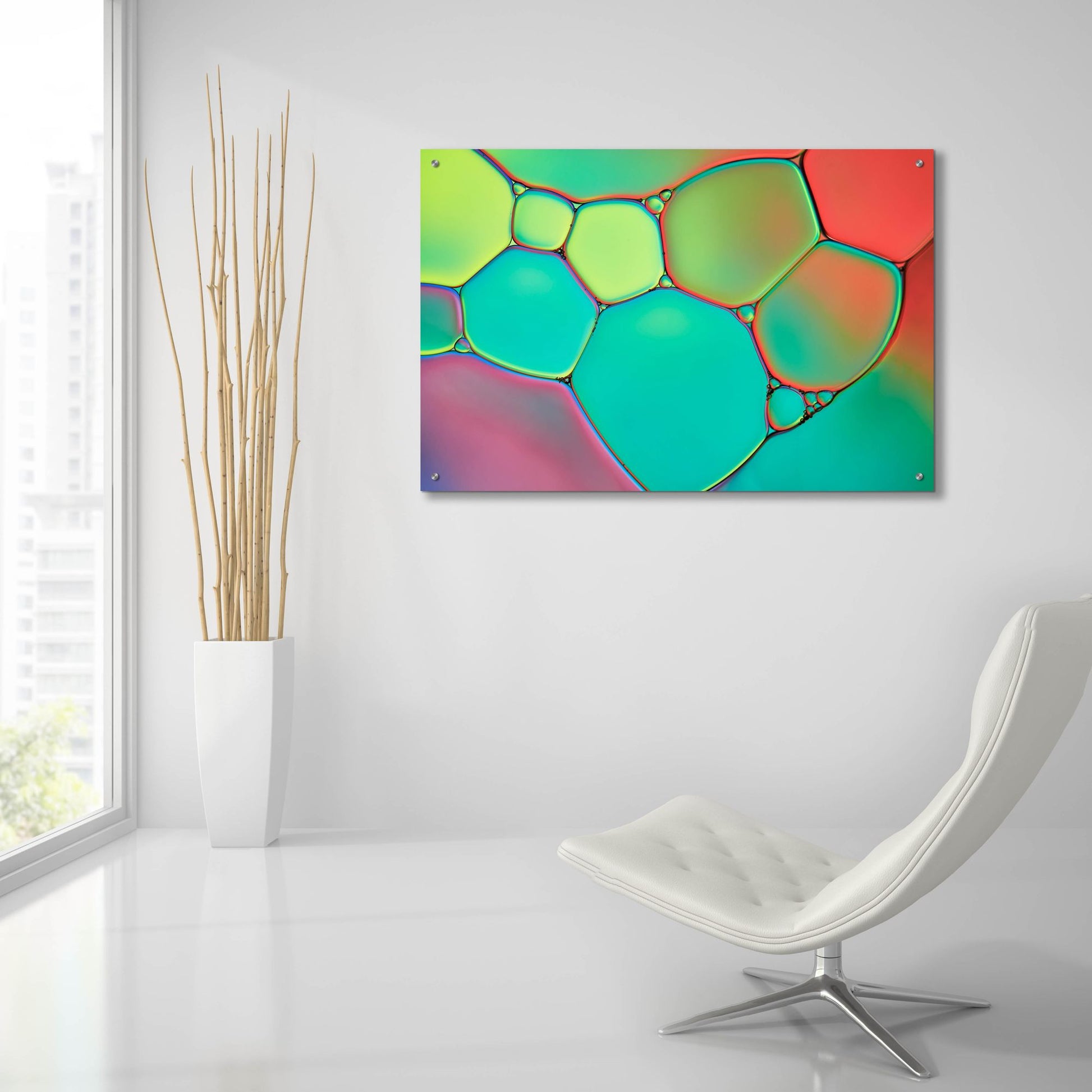 Epic Art 'Stained Glass III' by Cora Niele, Acrylic Glass Wall Art,36x24