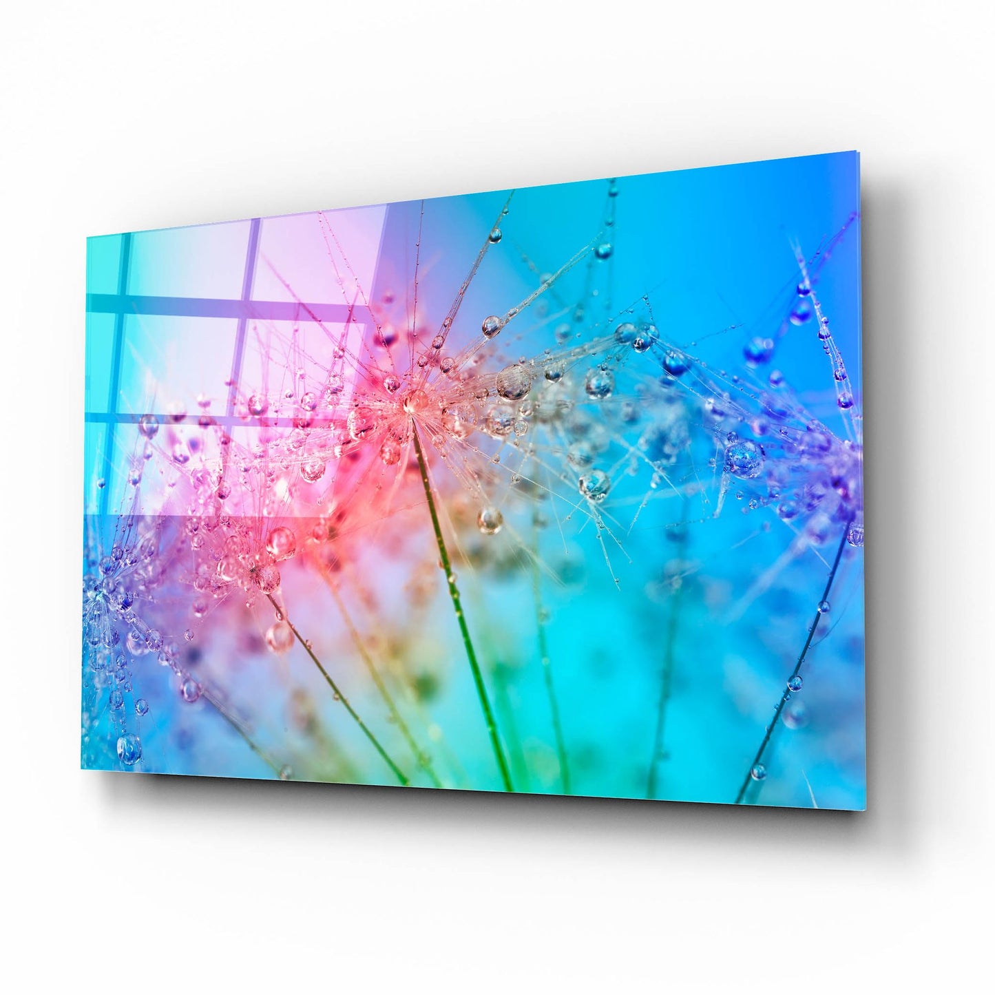 Epic Art 'Rainbow Droplets' by Cora Niele, Acrylic Glass Wall Art,16x12