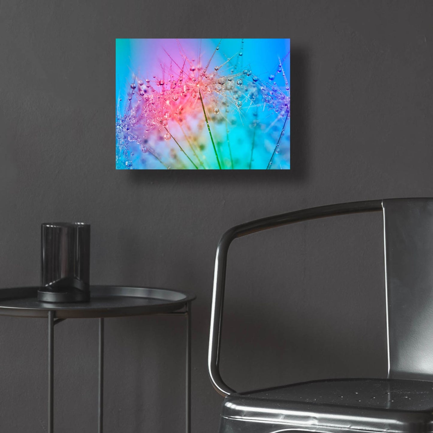 Epic Art 'Rainbow Droplets' by Cora Niele, Acrylic Glass Wall Art,16x12