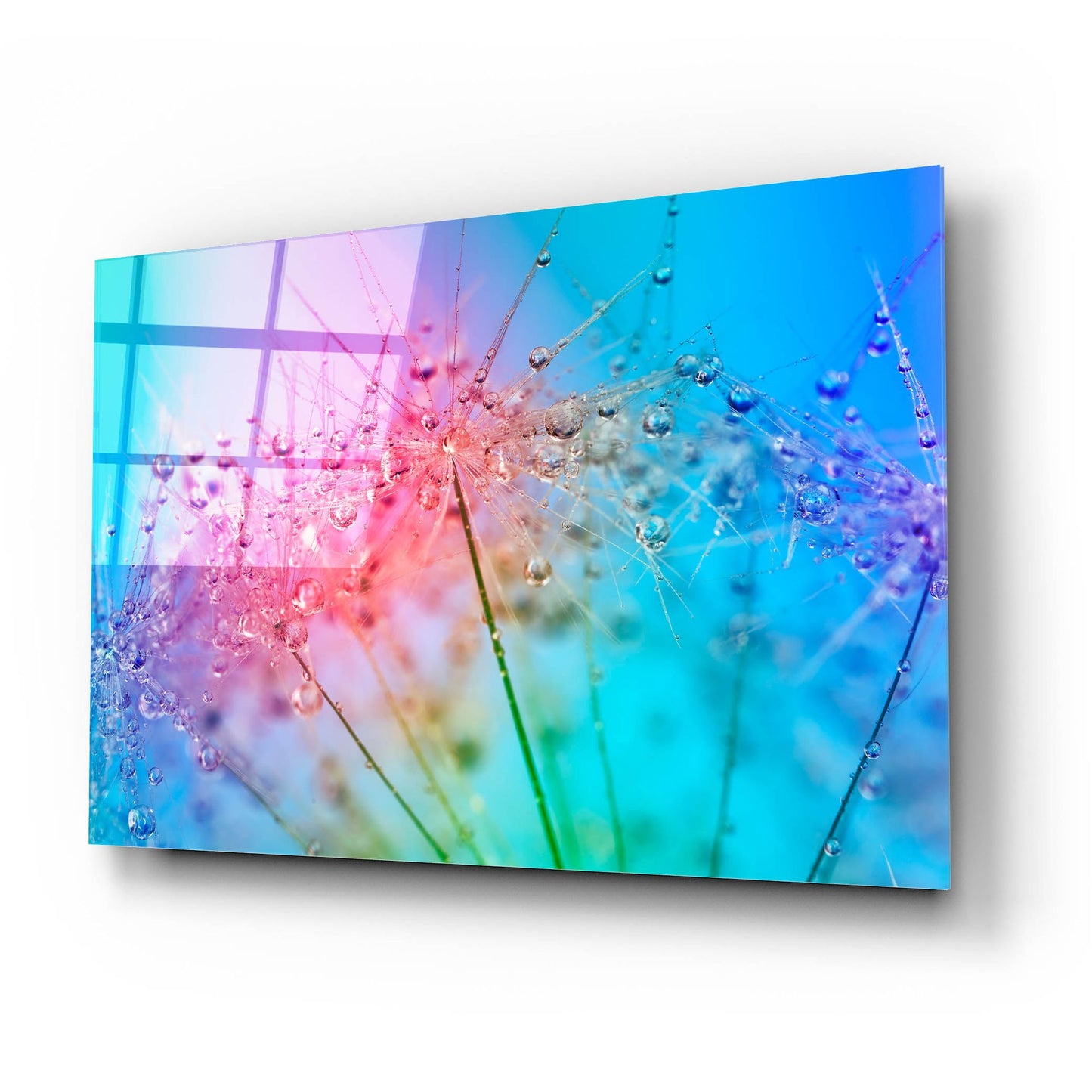 Epic Art 'Rainbow Droplets' by Cora Niele, Acrylic Glass Wall Art,24x16