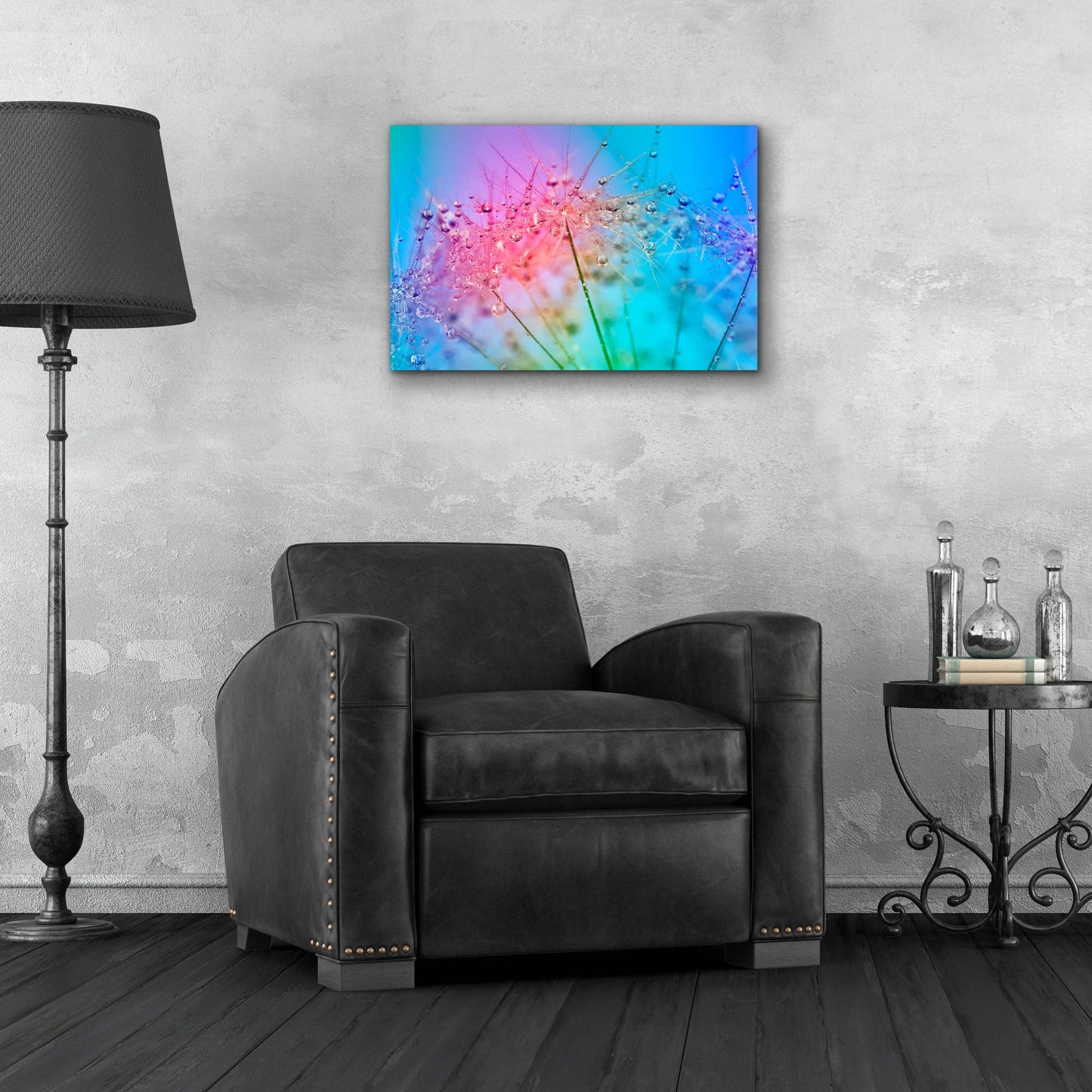 Epic Art 'Rainbow Droplets' by Cora Niele, Acrylic Glass Wall Art,24x16