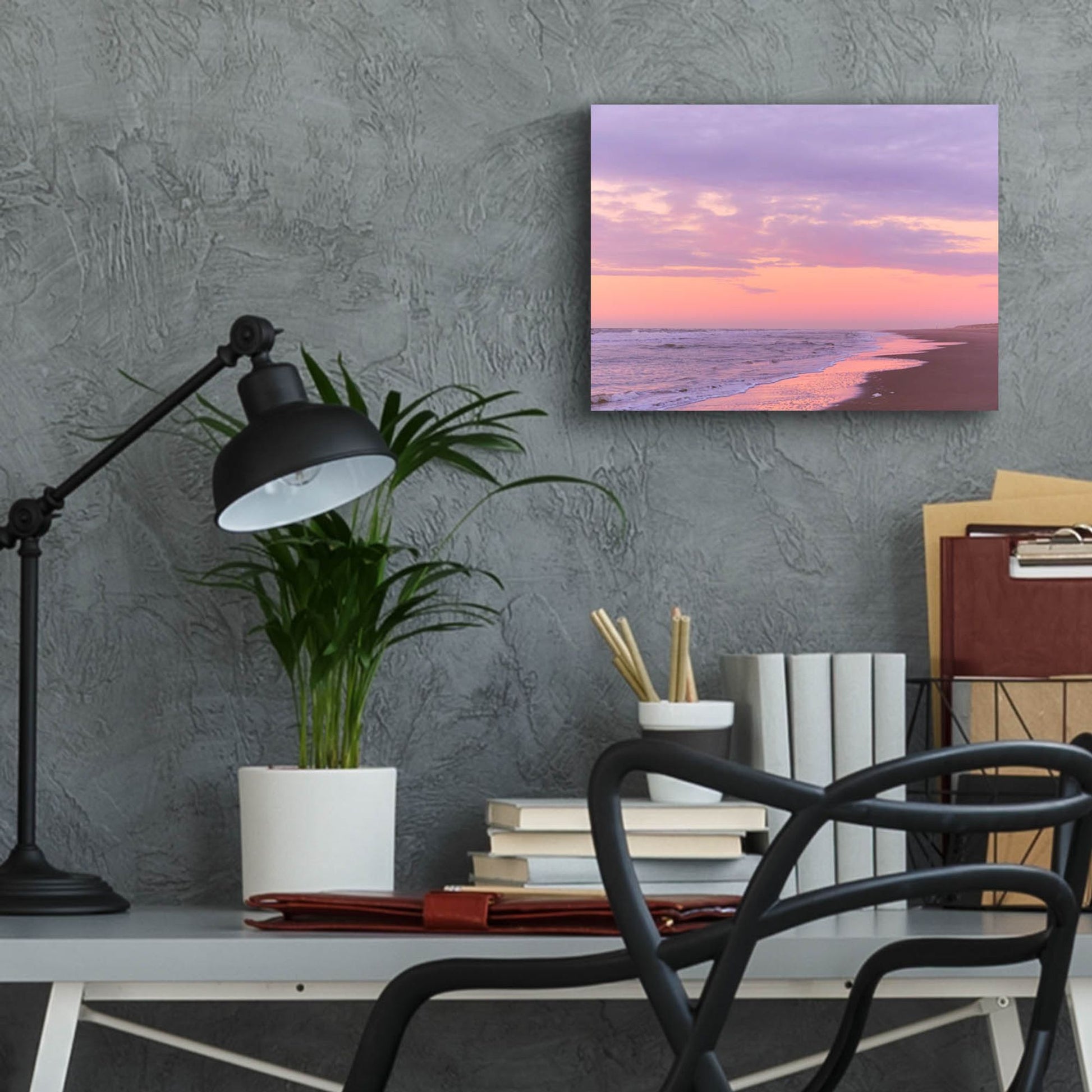 Epic Art 'After Sunset Beach' by Cora Niele, Acrylic Glass Wall Art,16x12