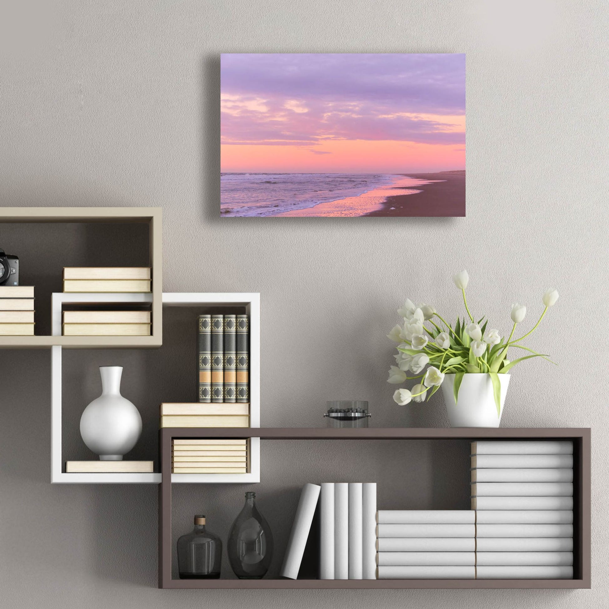 Epic Art 'After Sunset Beach' by Cora Niele, Acrylic Glass Wall Art,24x16