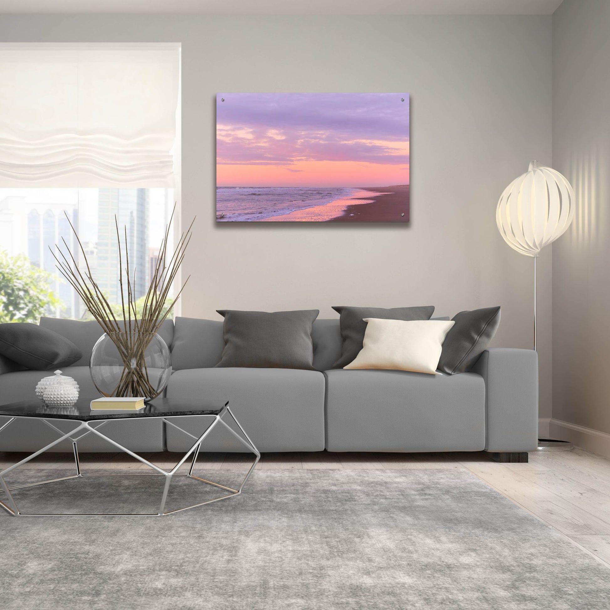 Epic Art 'After Sunset Beach' by Cora Niele, Acrylic Glass Wall Art,36x24