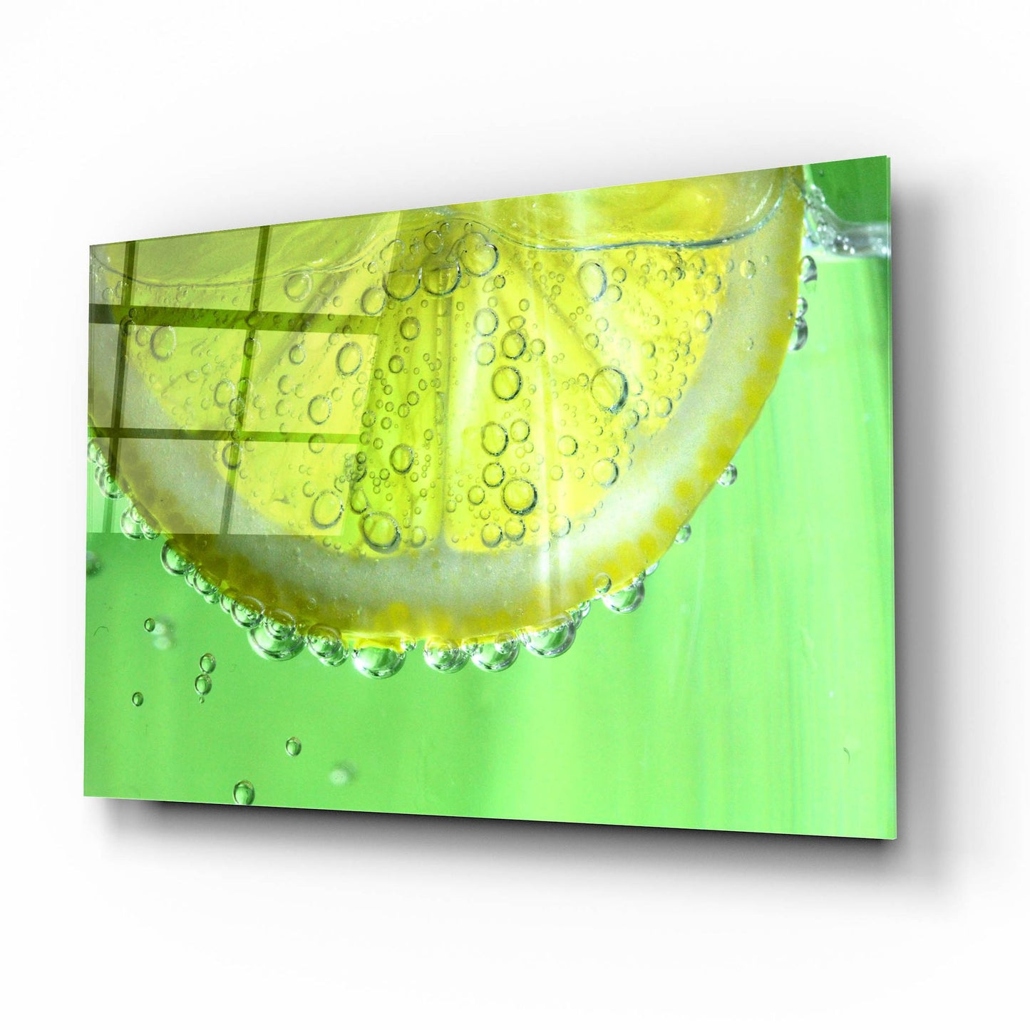 Epic Art 'Lemon Slice' by Dana Brett Munach, Acrylic Glass Wall Art,16x12