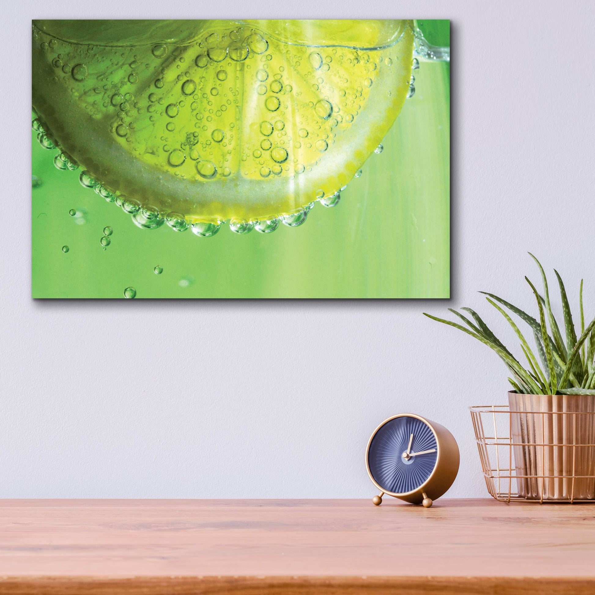 Epic Art 'Lemon Slice' by Dana Brett Munach, Acrylic Glass Wall Art,16x12