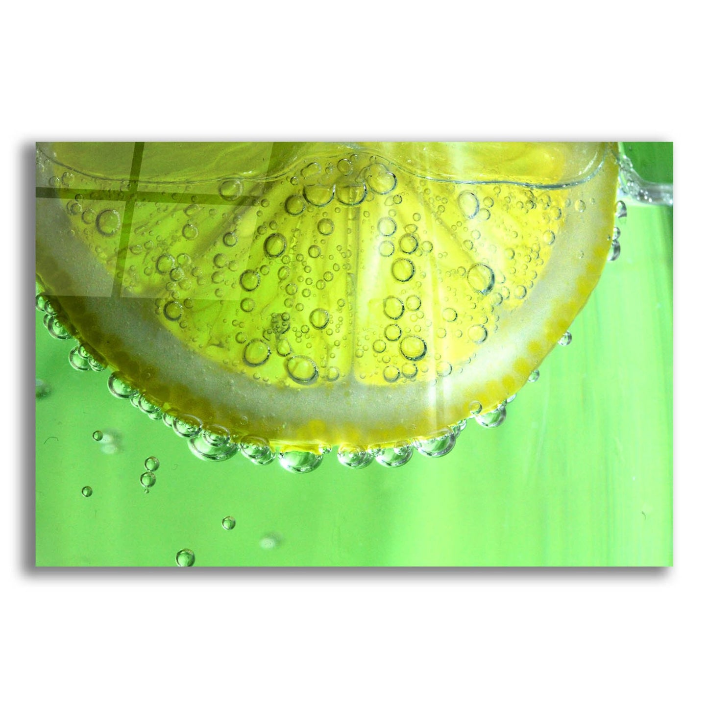 Epic Art 'Lemon Slice' by Dana Brett Munach, Acrylic Glass Wall Art,16x12