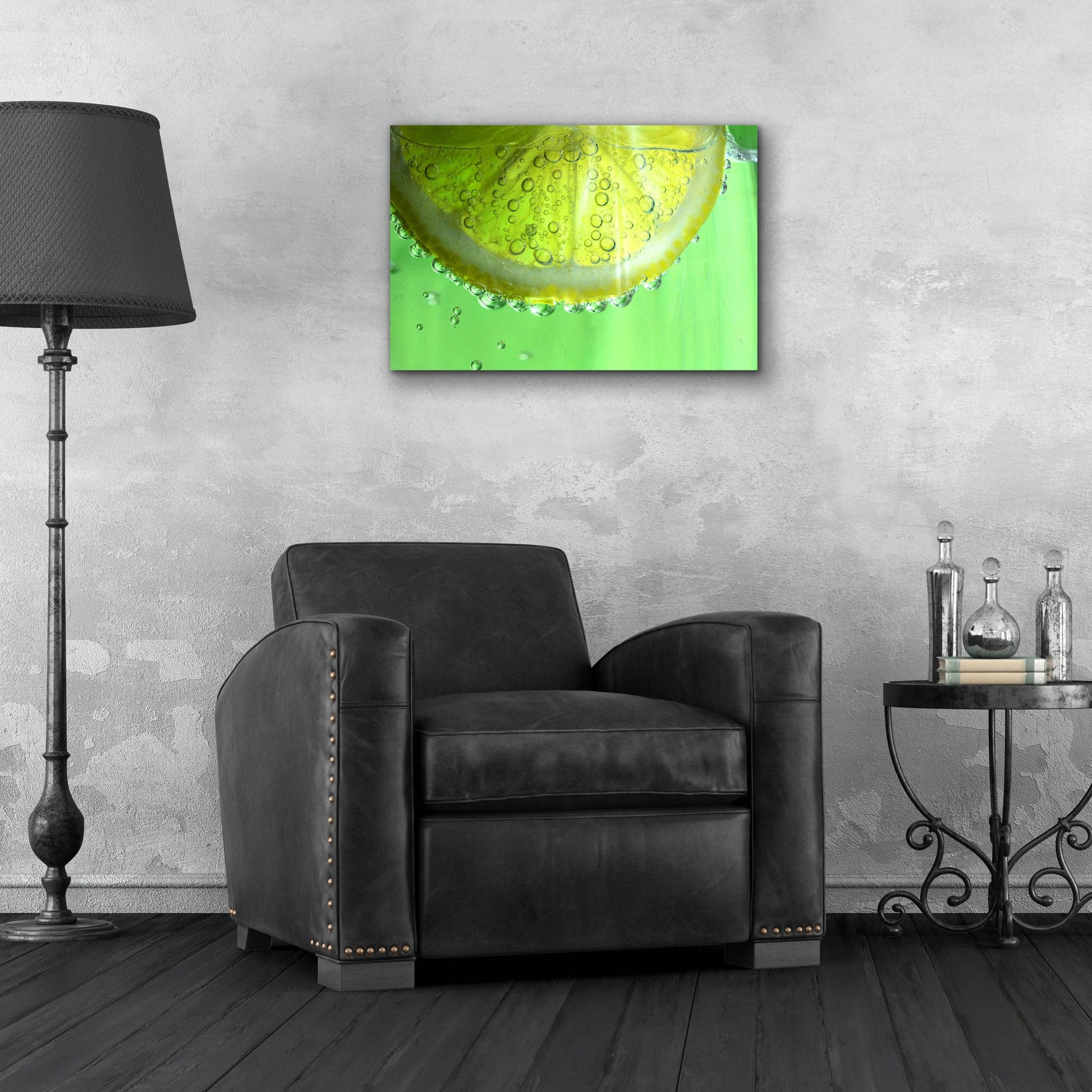 Epic Art 'Lemon Slice' by Dana Brett Munach, Acrylic Glass Wall Art,24x16