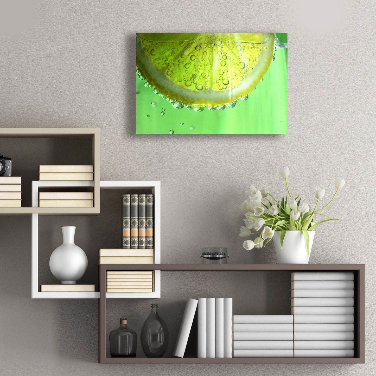 Epic Art 'Lemon Slice' by Dana Brett Munach, Acrylic Glass Wall Art,24x16