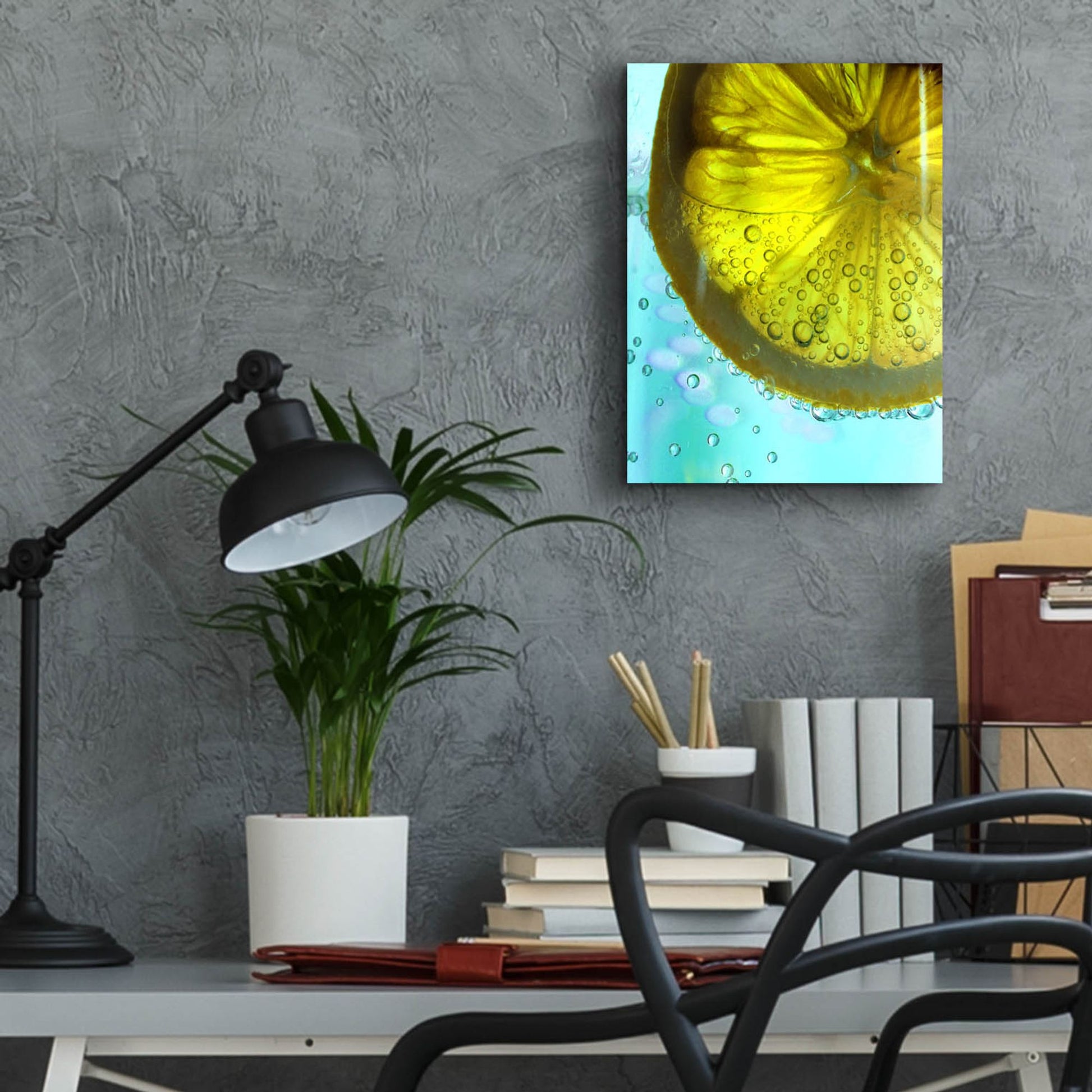 Epic Art 'Lemon Wheel' by Dana Brett Munach, Acrylic Glass Wall Art,12x16