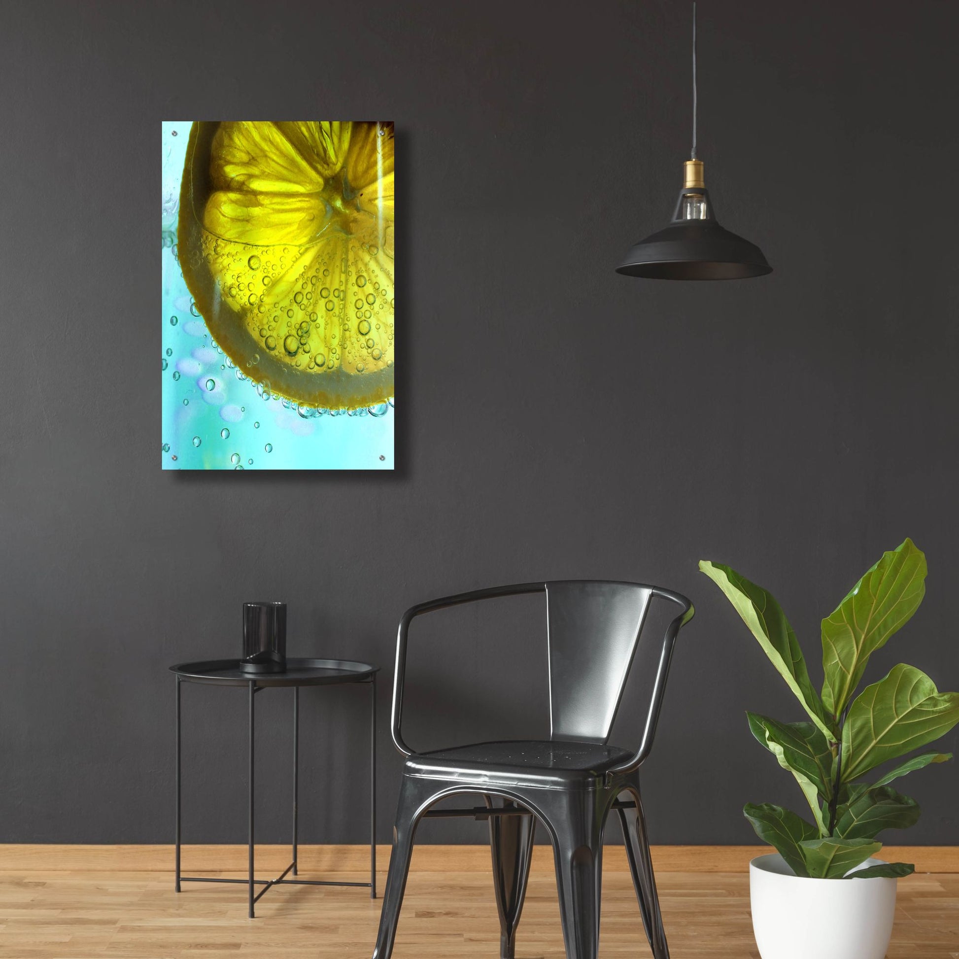 Epic Art 'Lemon Wheel' by Dana Brett Munach, Acrylic Glass Wall Art,24x36