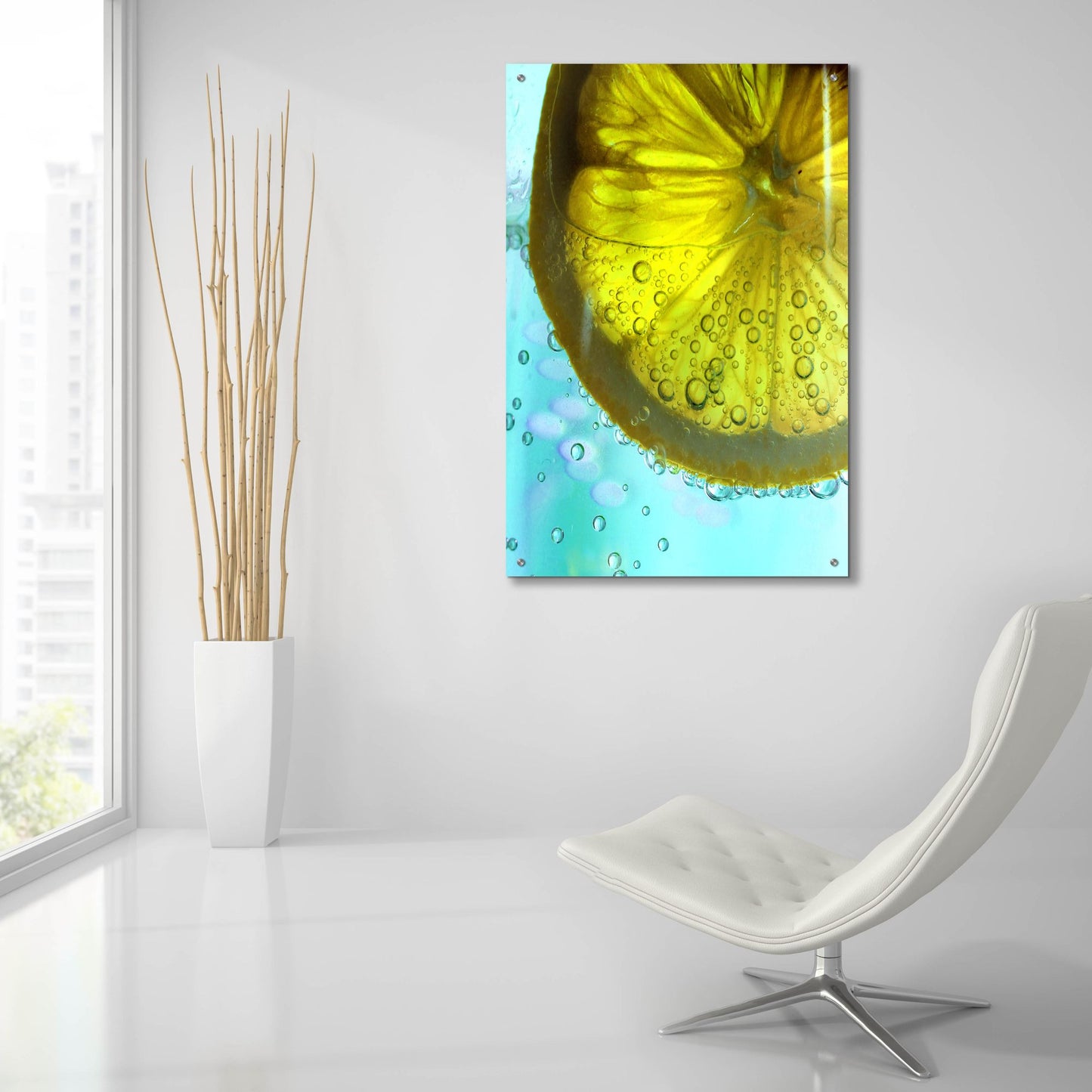 Epic Art 'Lemon Wheel' by Dana Brett Munach, Acrylic Glass Wall Art,24x36