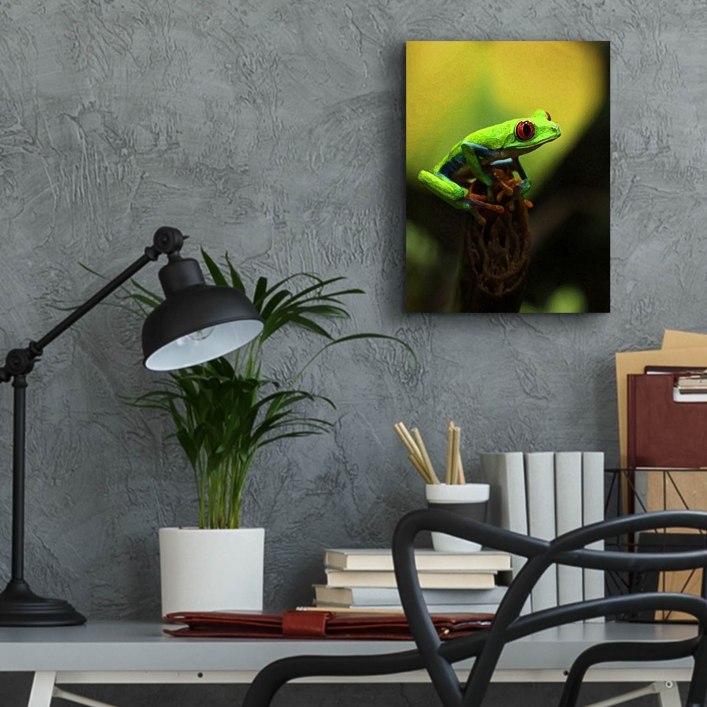 Epic Art 'Tree Frog' by Dana Brett Munach, Acrylic Glass Wall Art,12x16