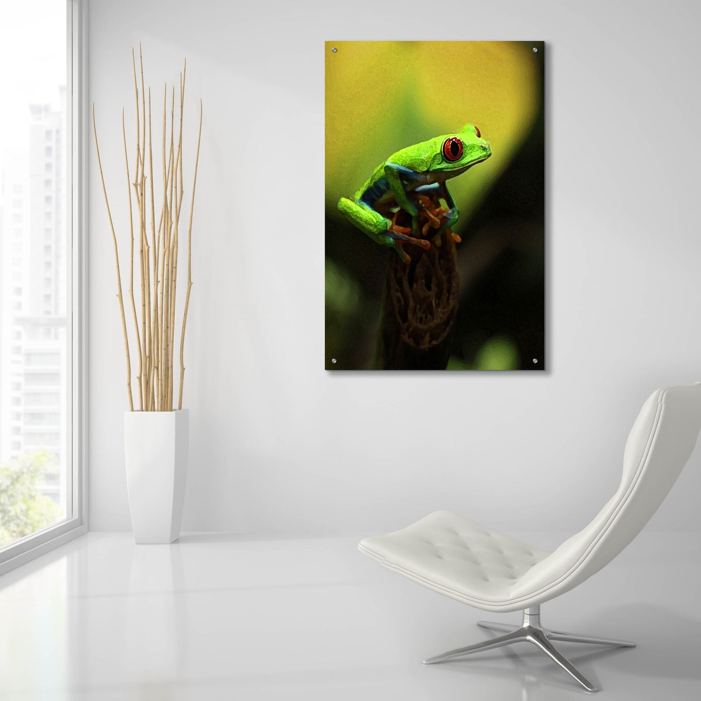 Epic Art 'Tree Frog' by Dana Brett Munach, Acrylic Glass Wall Art,24x36