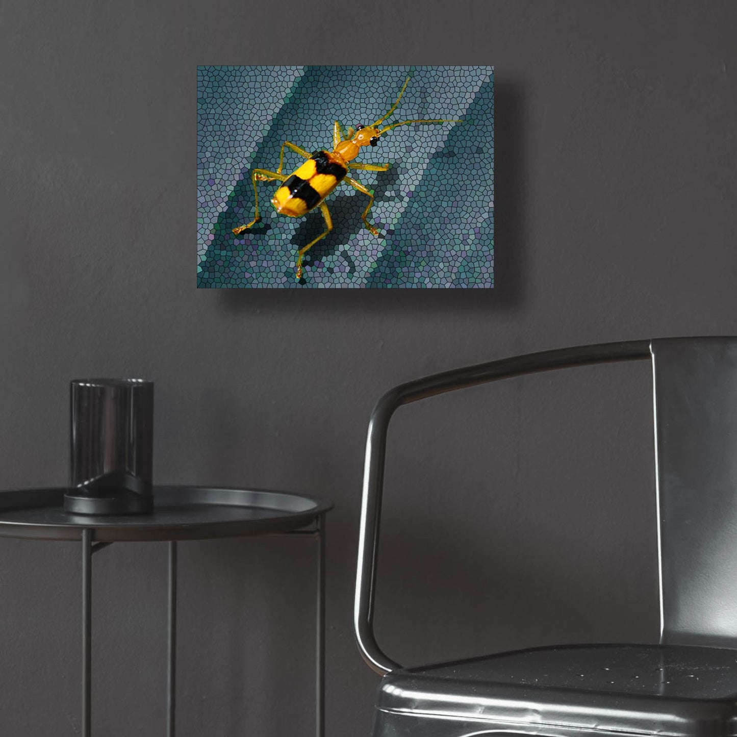 Epic Art 'Yellow Bug' by Dana Brett Munach, Acrylic Glass Wall Art,16x12